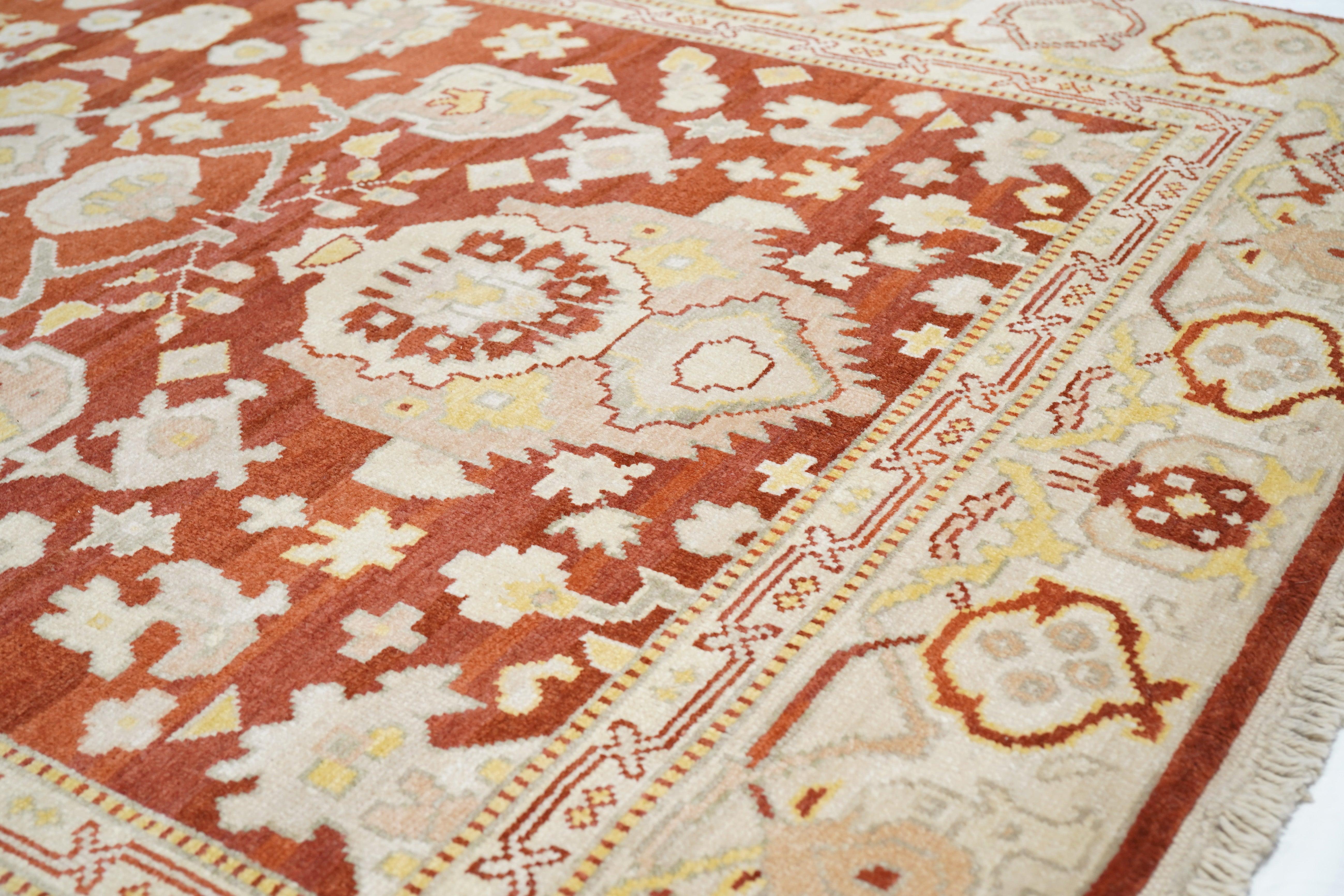 Contemporary Oushak Rug 6'0'' x 9'0'' For Sale