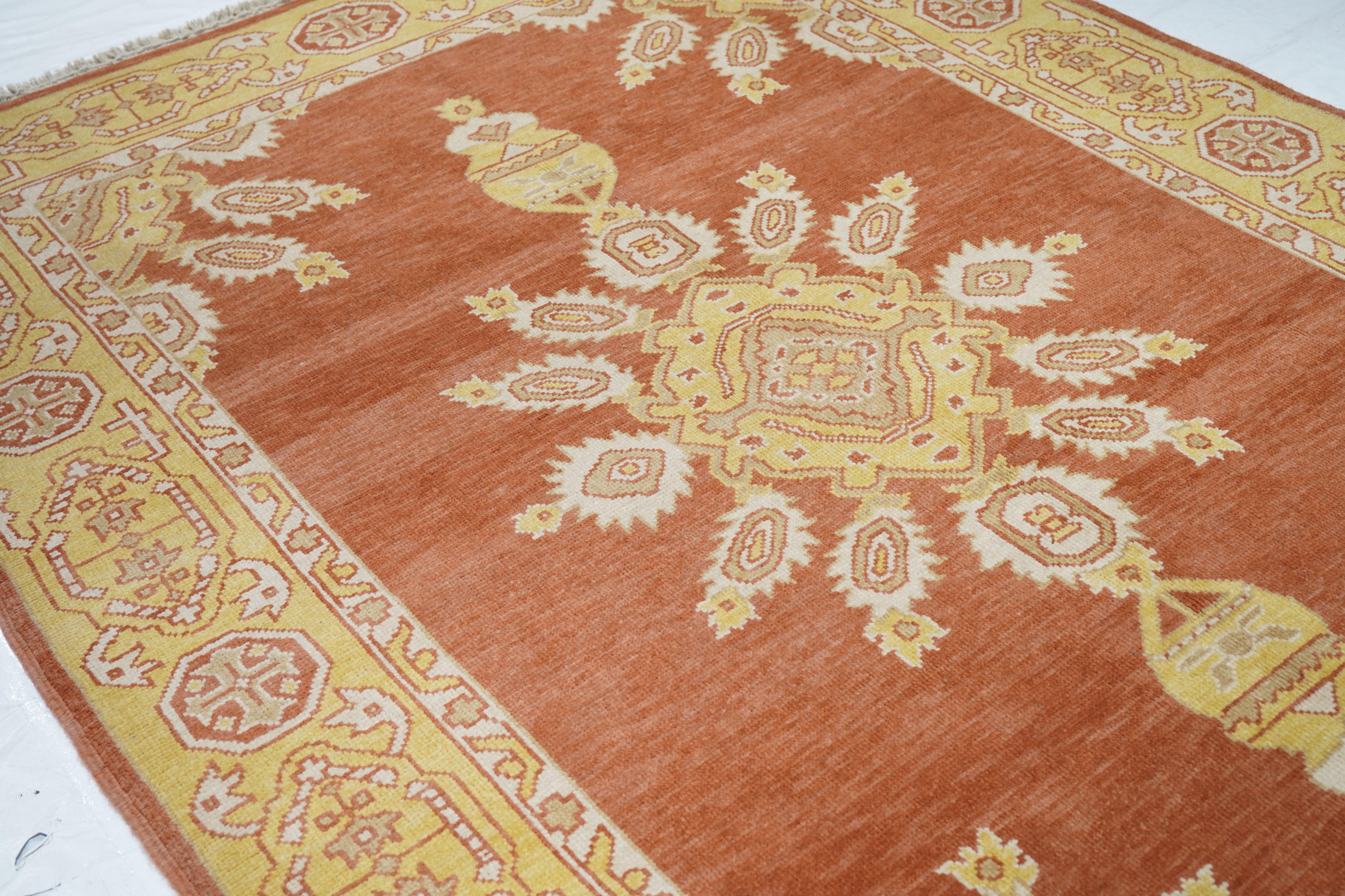 Oushak Rug 6'0'' x 9'0'' For Sale 1