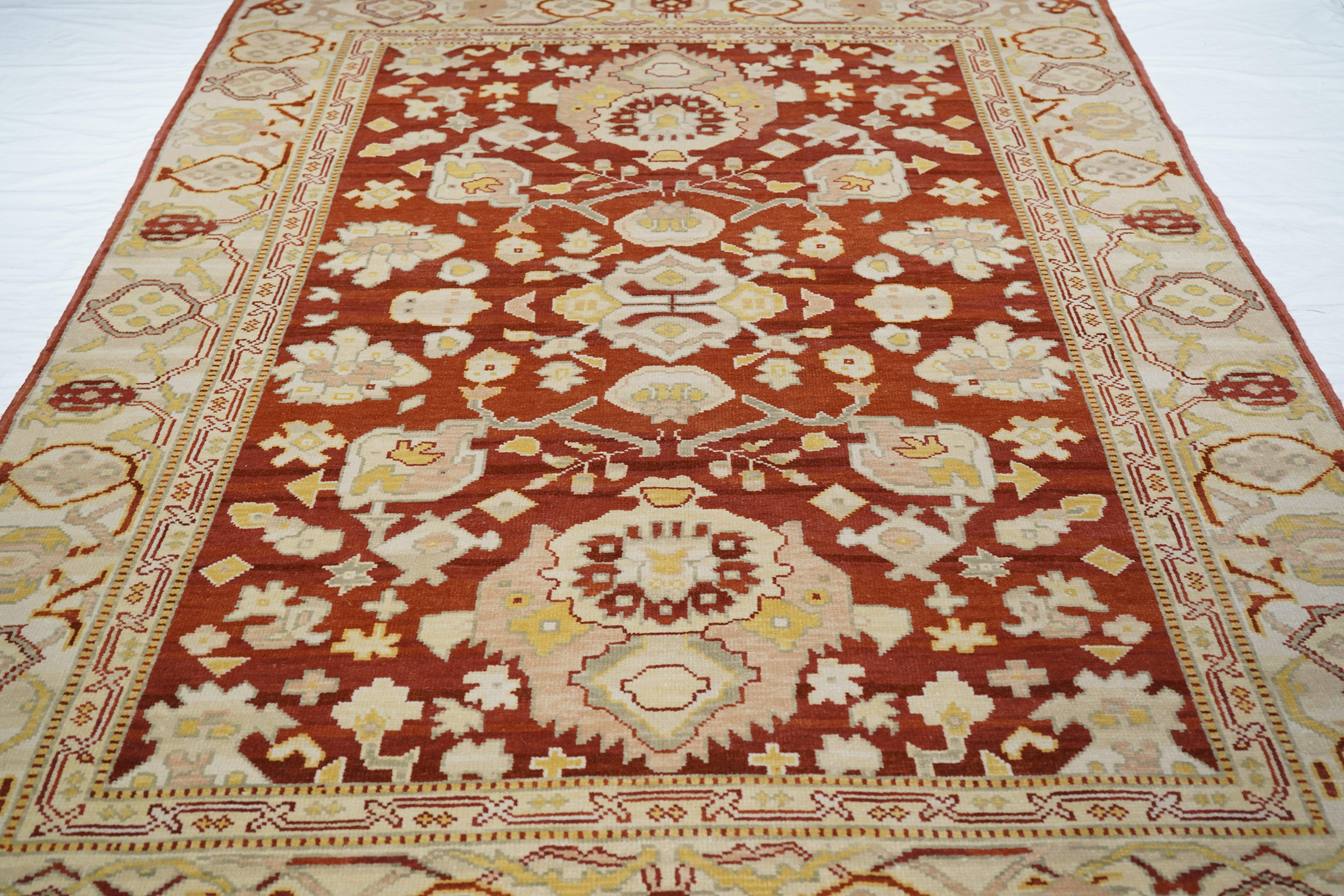 Oushak Rug 6'0'' x 9'0'' For Sale 2