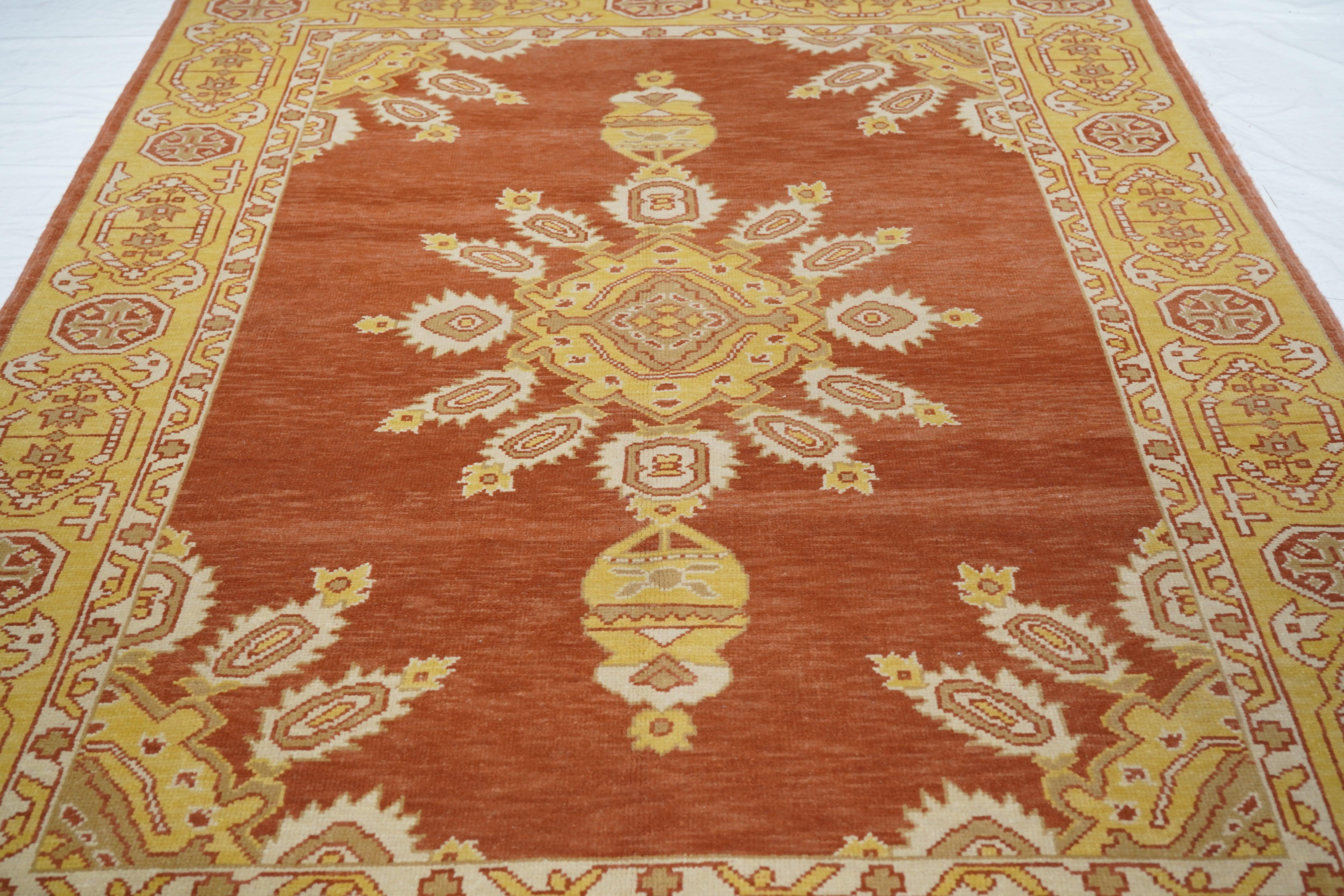 Oushak Rug 6'0'' x 9'0'' For Sale 3