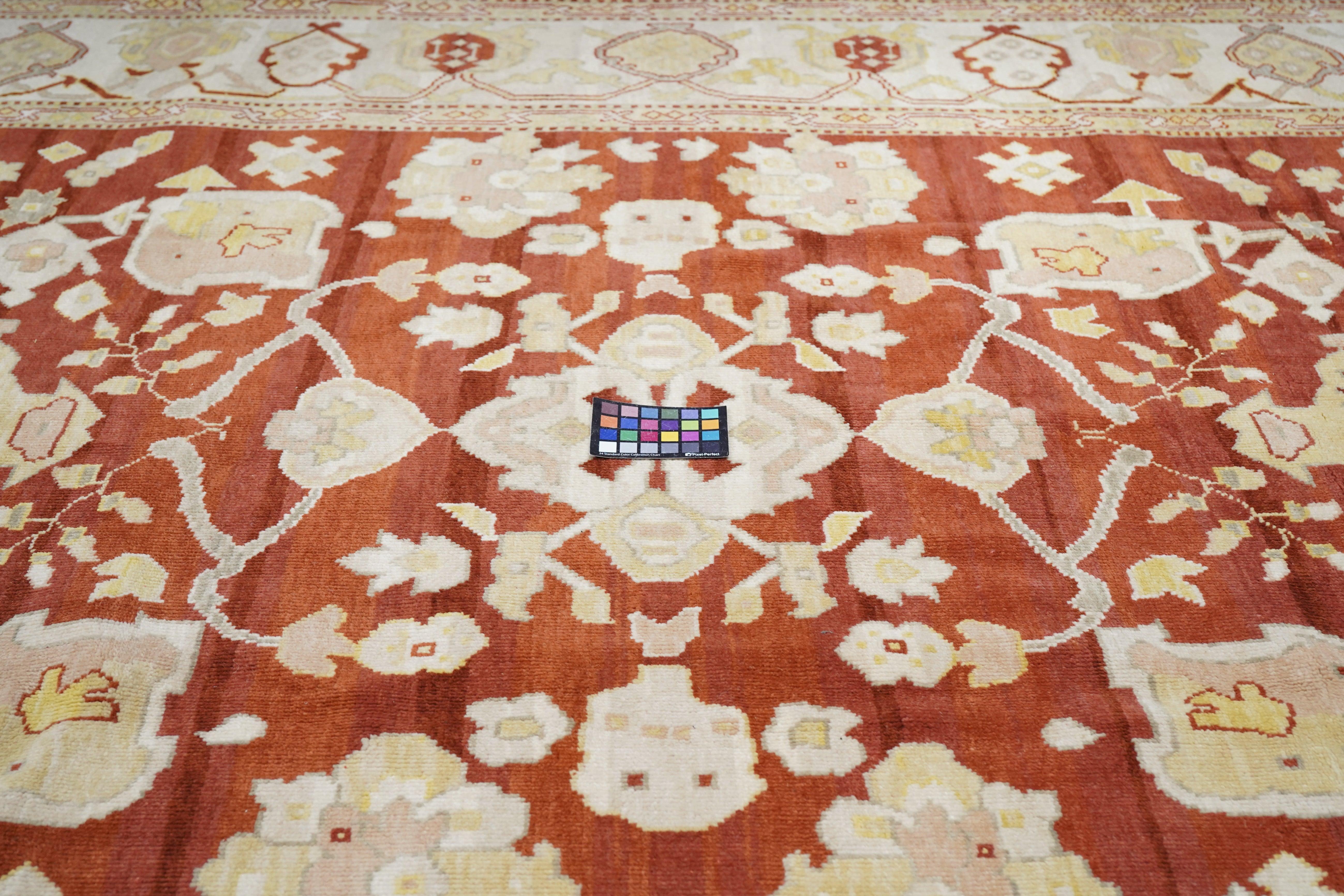 Tapis Oushak 9'0'' x 12'0'' en vente 4
