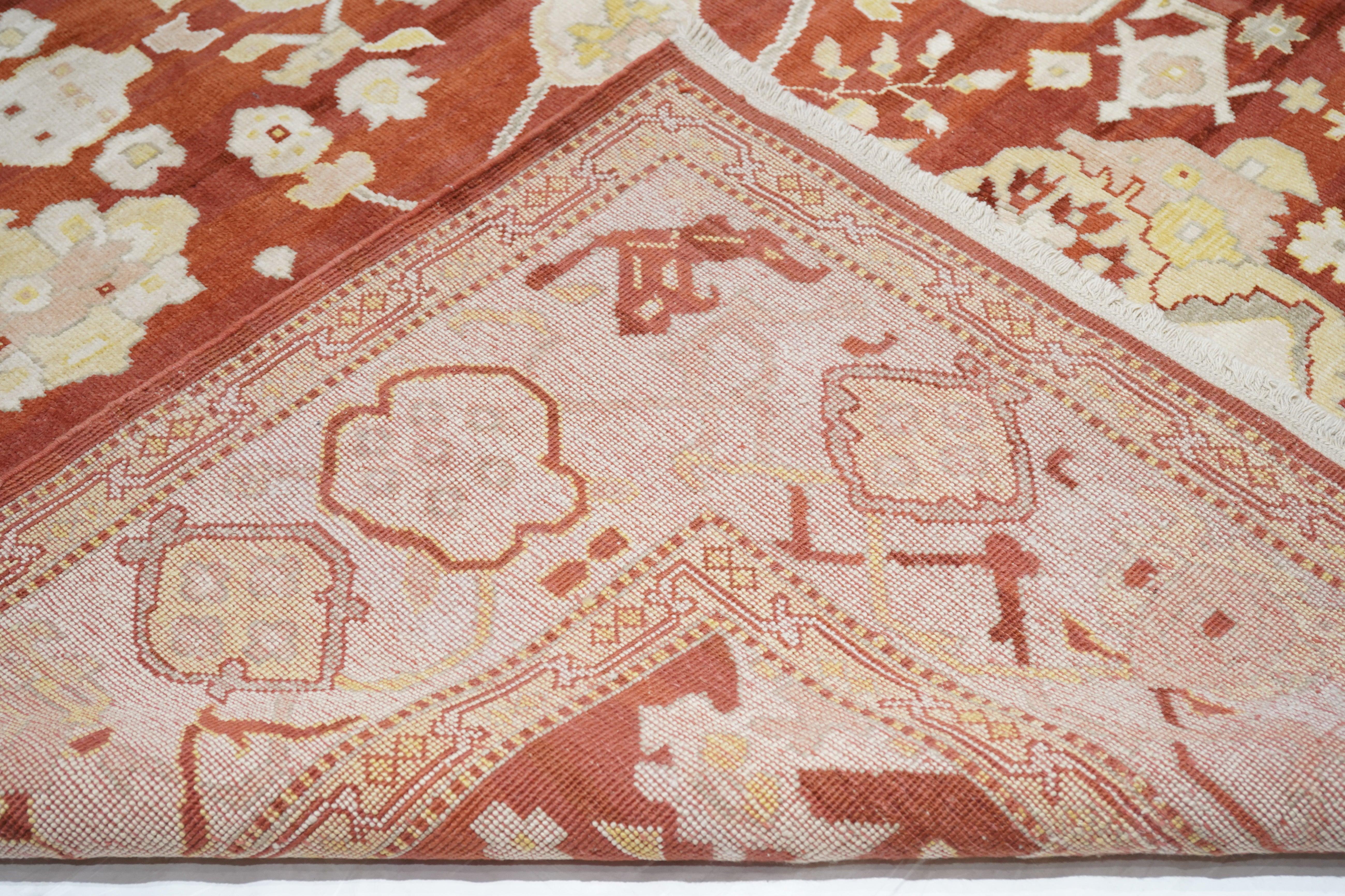 Tapis Oushak 9'0'' x 12'0'' en vente 5