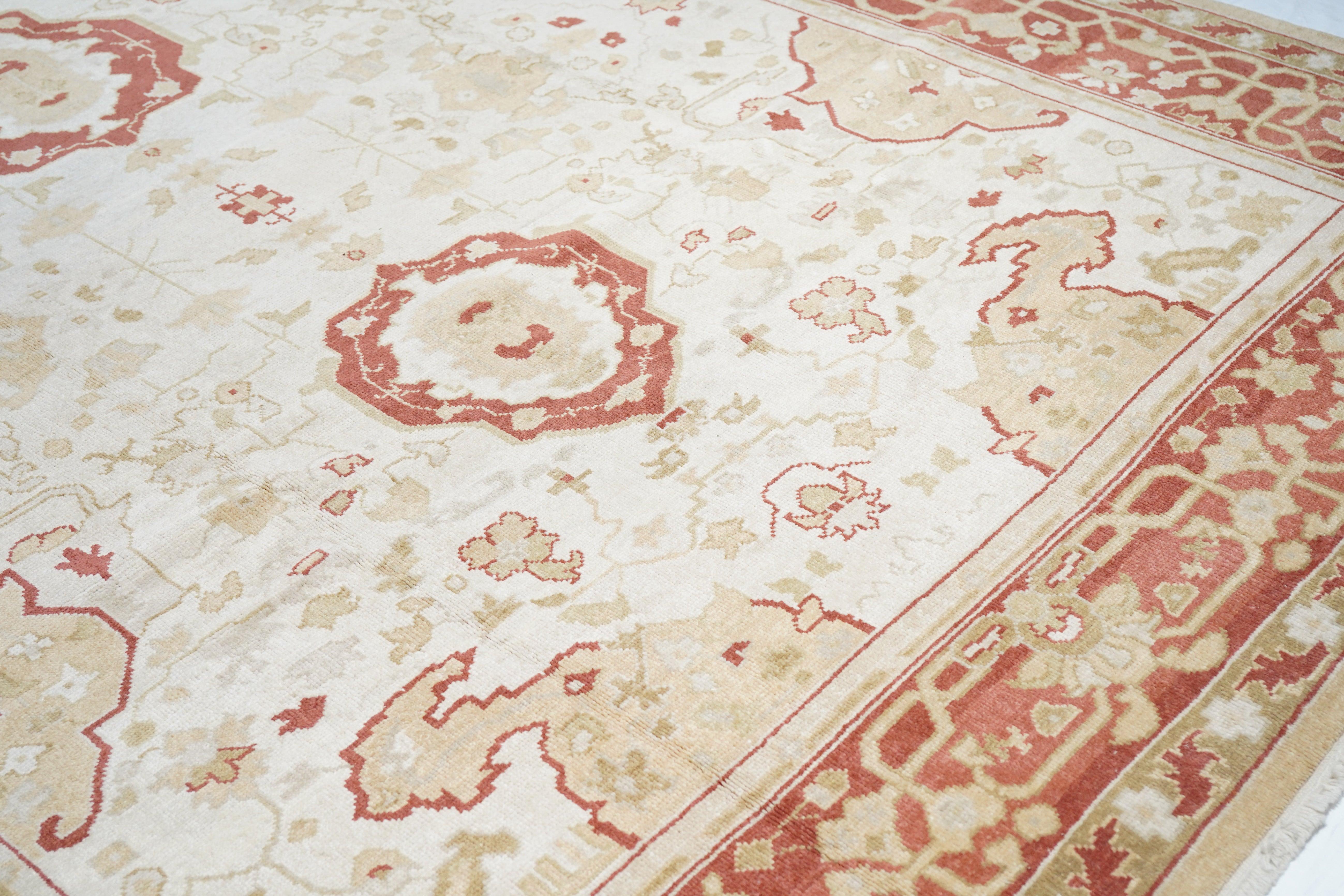 XXIe siècle et contemporain Tapis Oushak 9'0'' x 12'0'' en vente