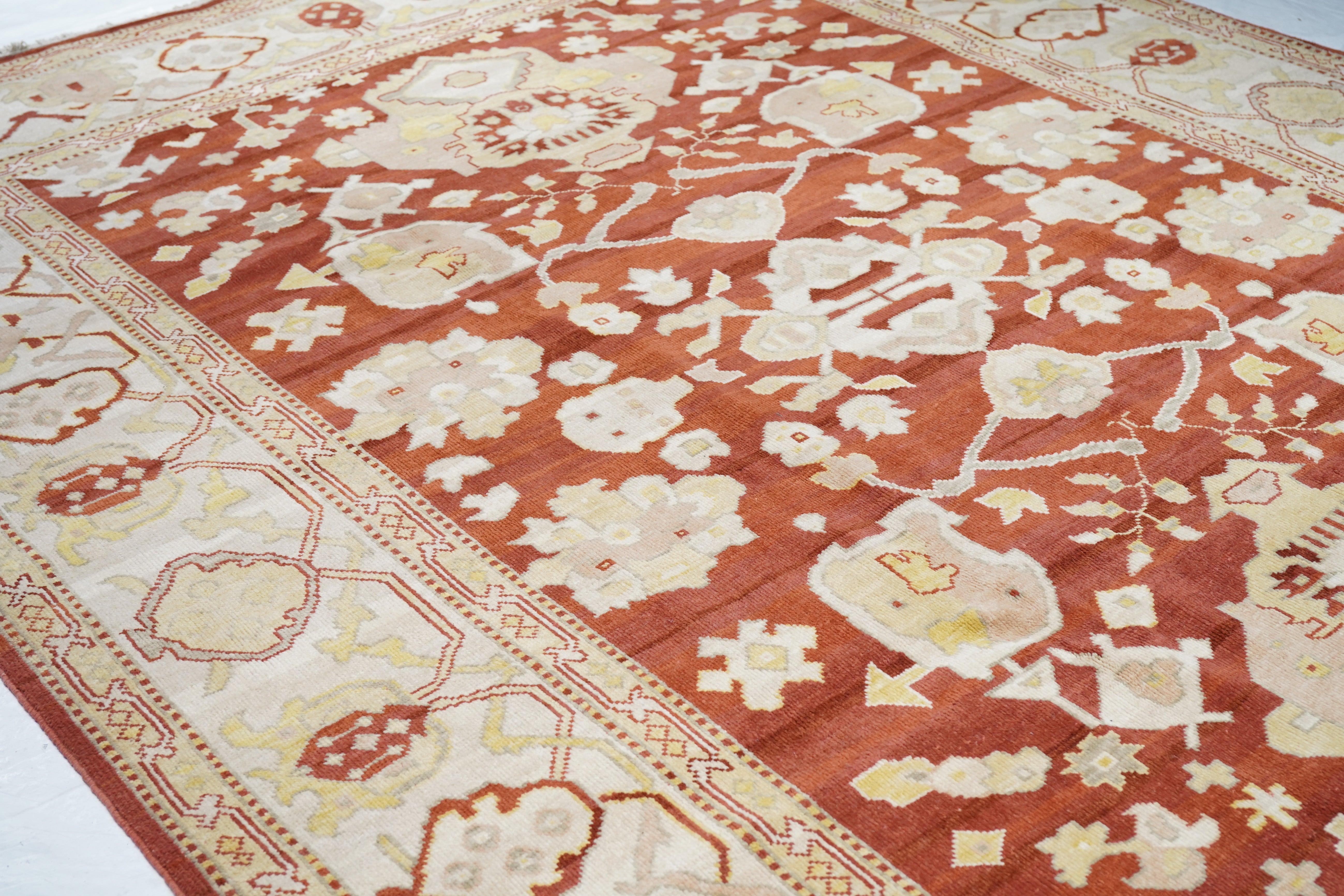 Tapis Oushak 9'0'' x 12'0'' en vente 1