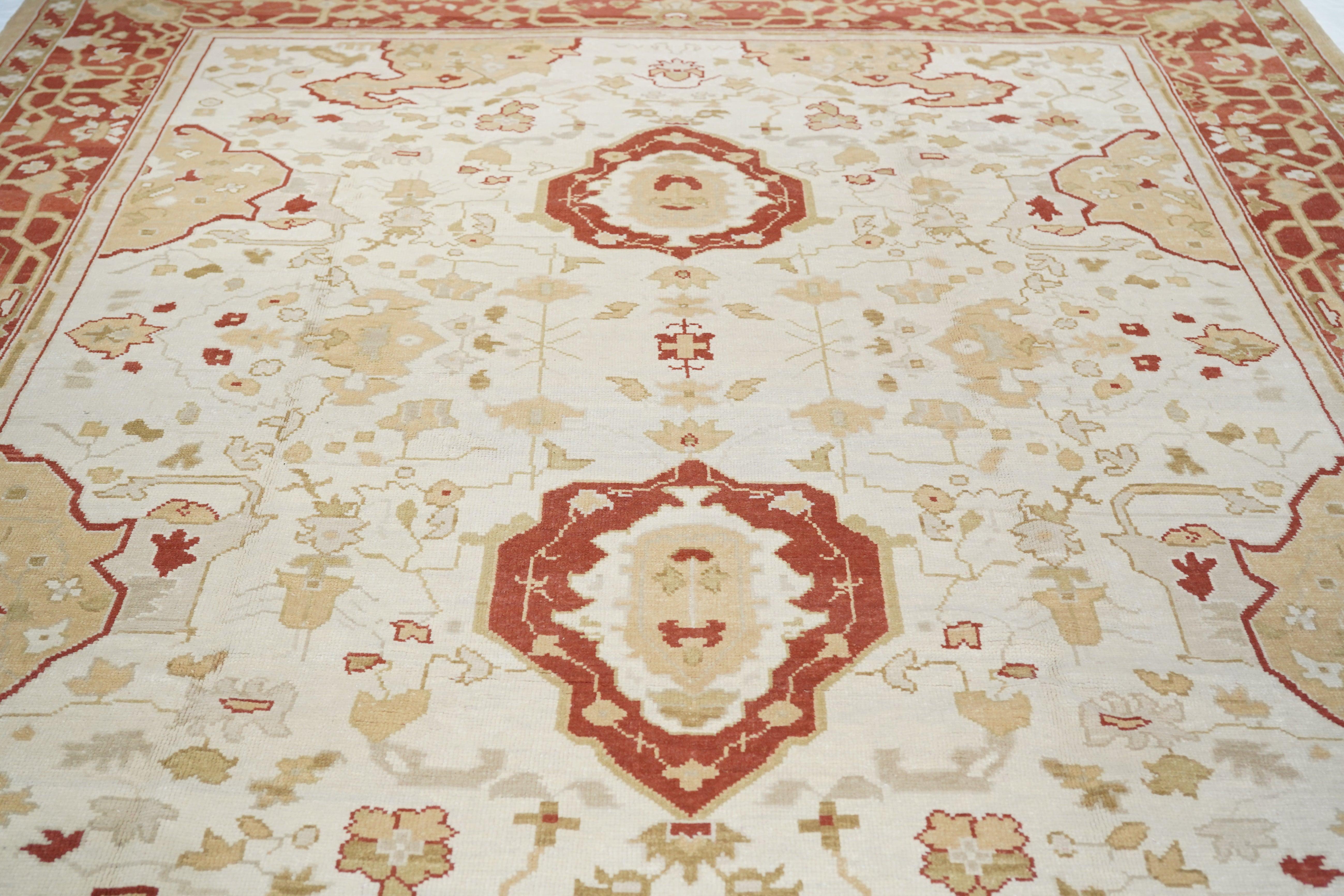 Tapis Oushak 9'0'' x 12'0'' en vente 1