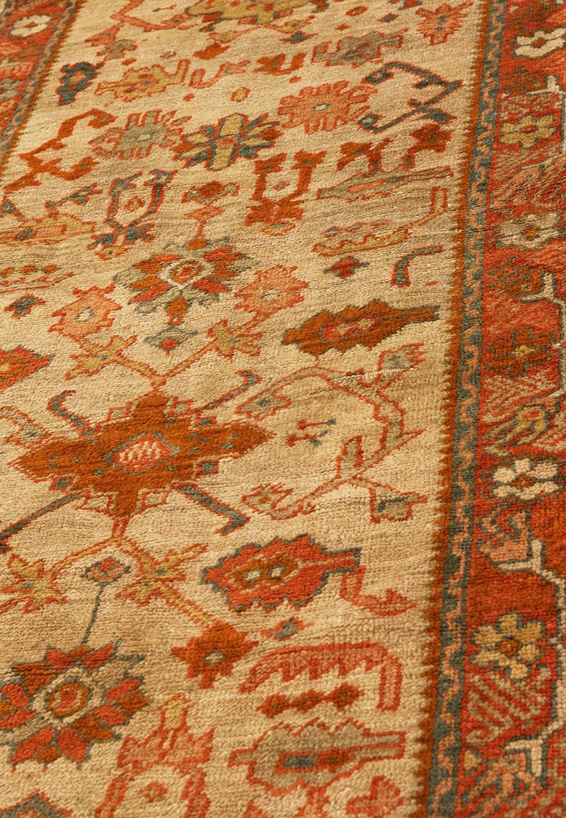 XIX secolo Tappeto Oushak Beige Field in vendita