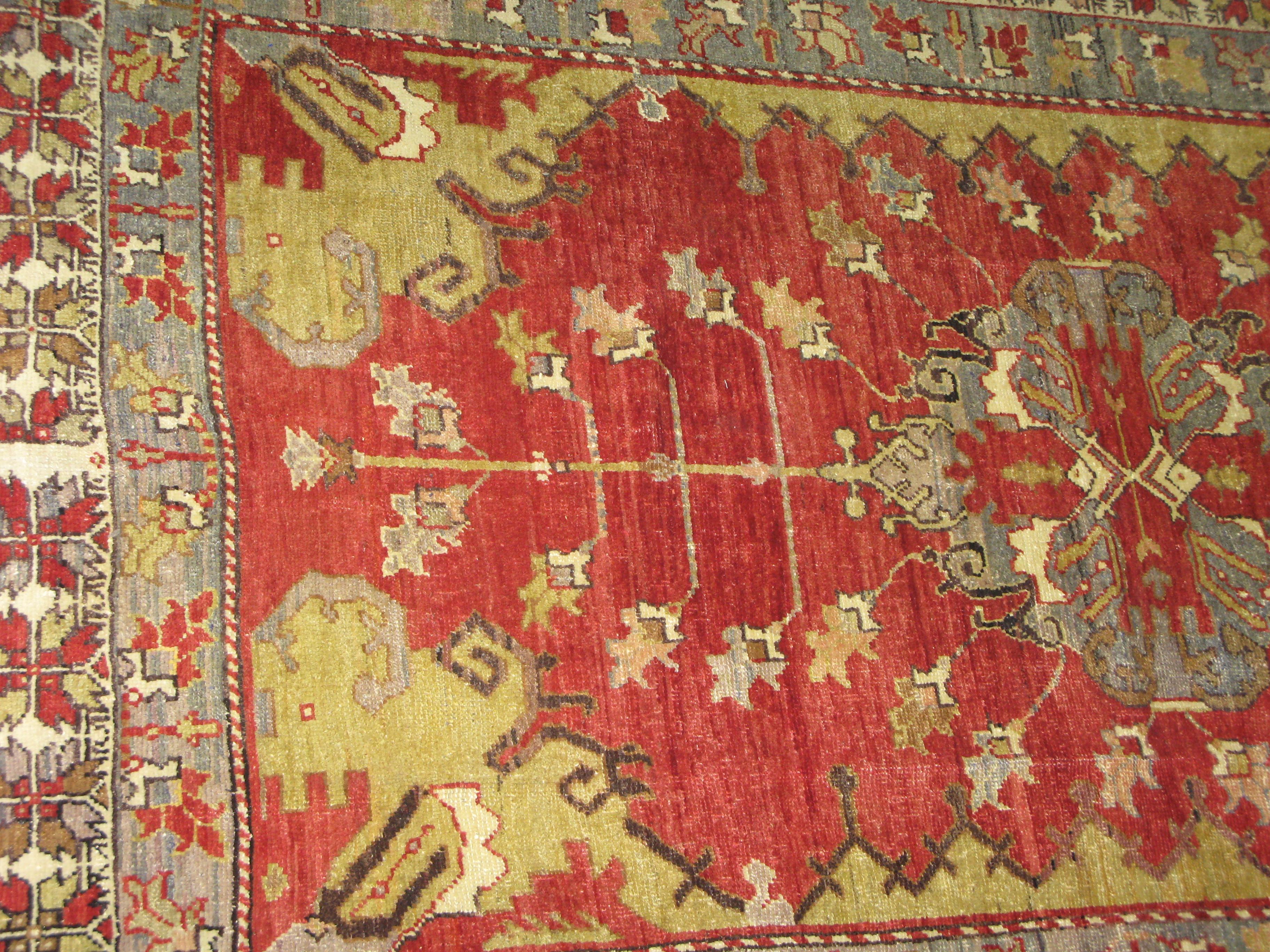 20th Century Oushak Rug, Free Shipping For Sale