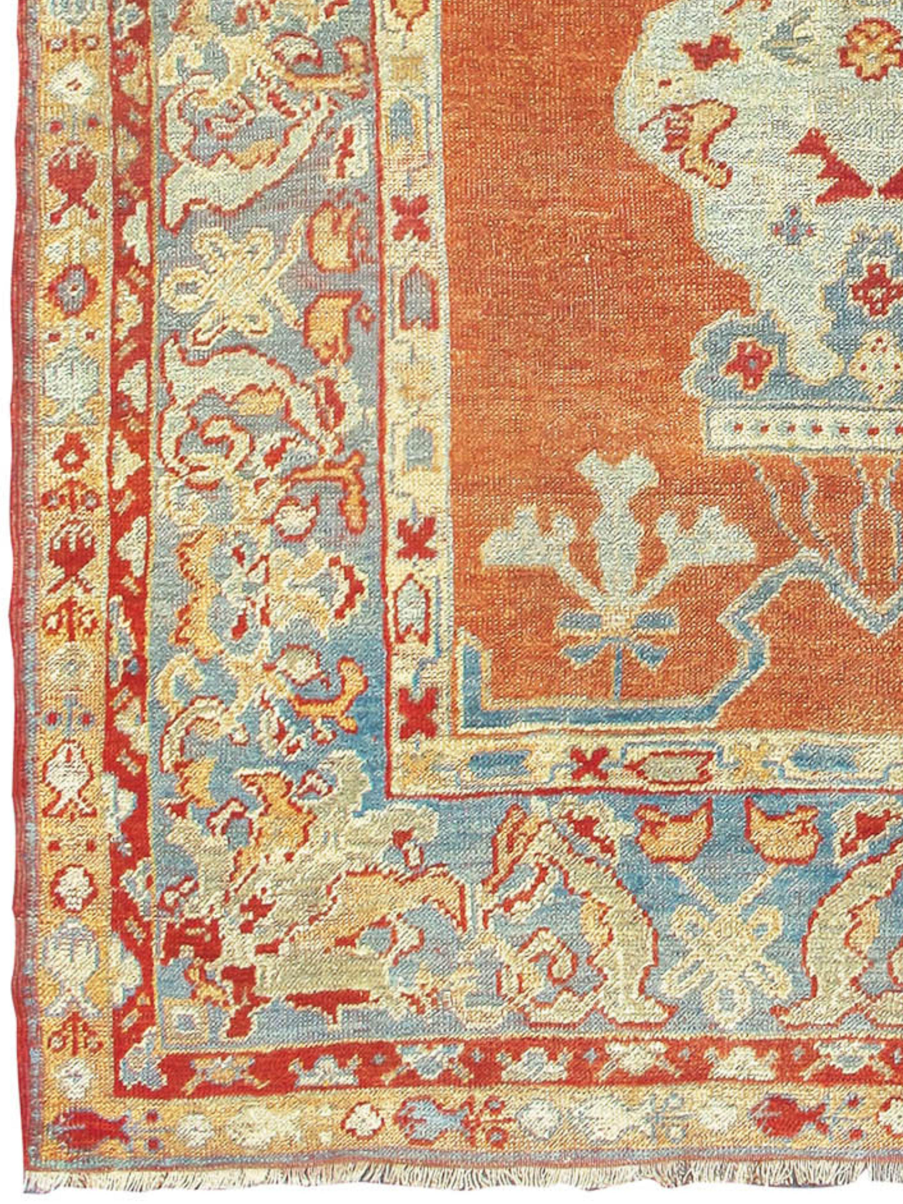 Tapis Oushak, fin du 19e siècle

Informations supplémentaires :
Dimensions : 6'8