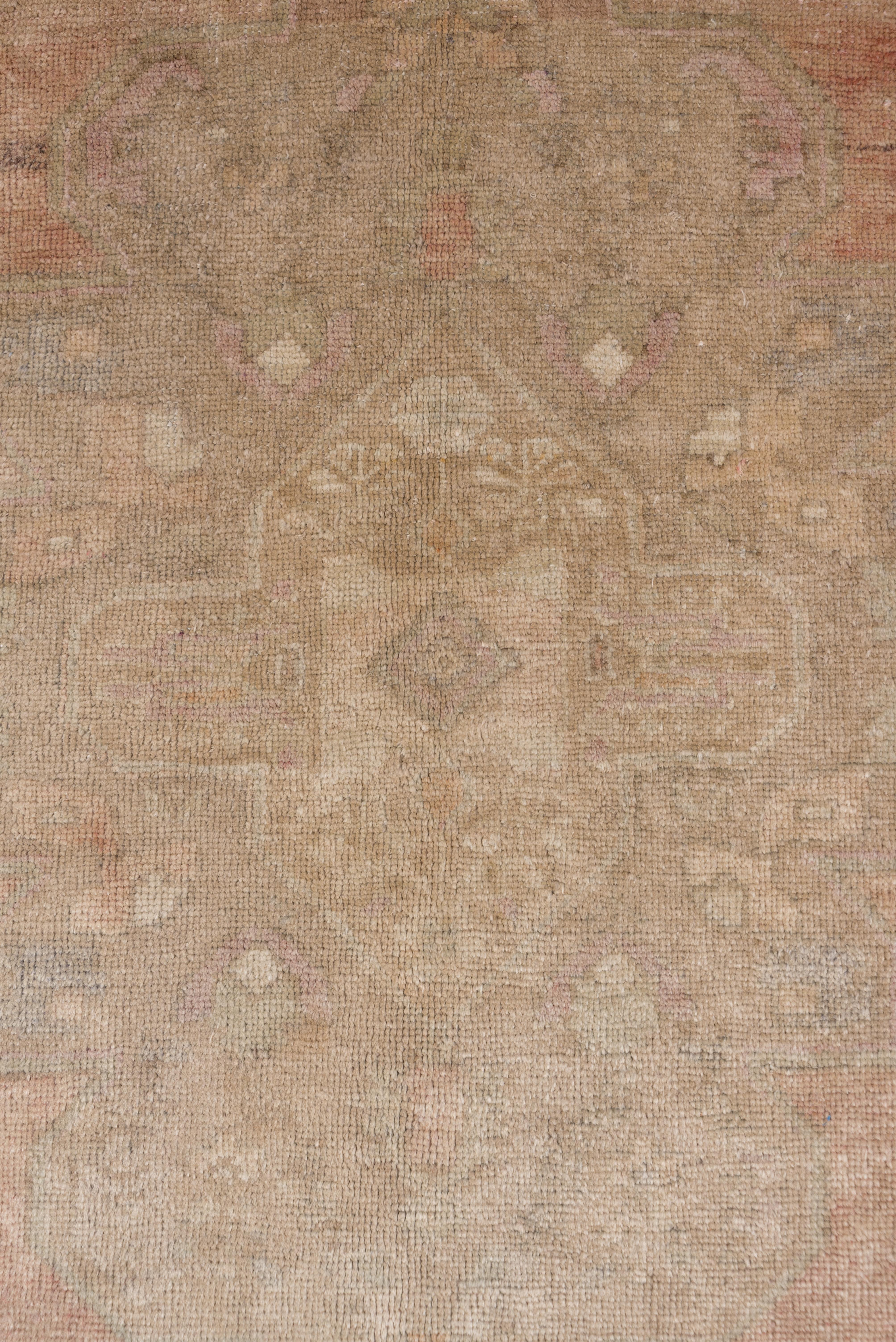 Turkish Oushak Rug, Muted Colors, Silky Pile
