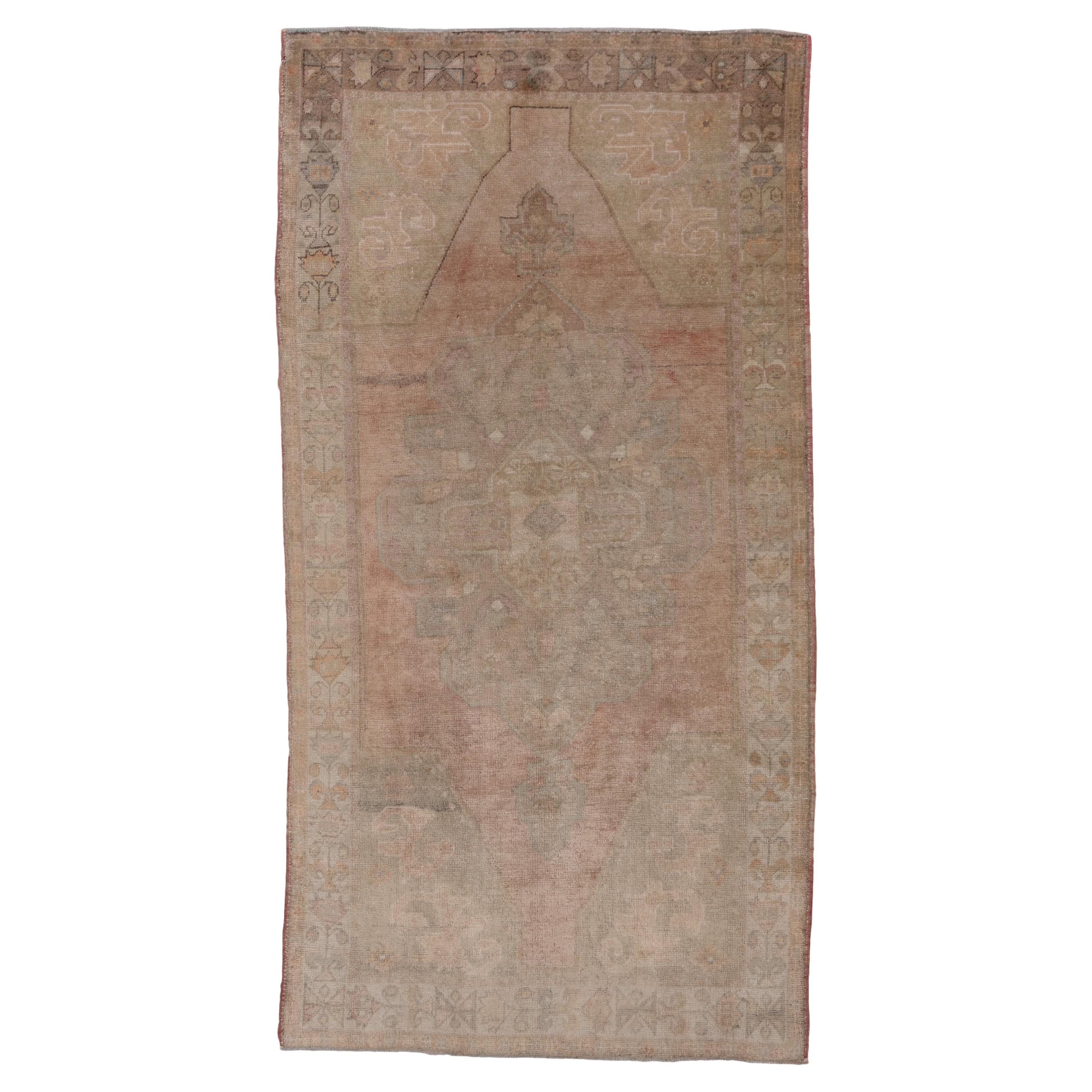 Oushak Rug, Muted Colors, Silky Pile