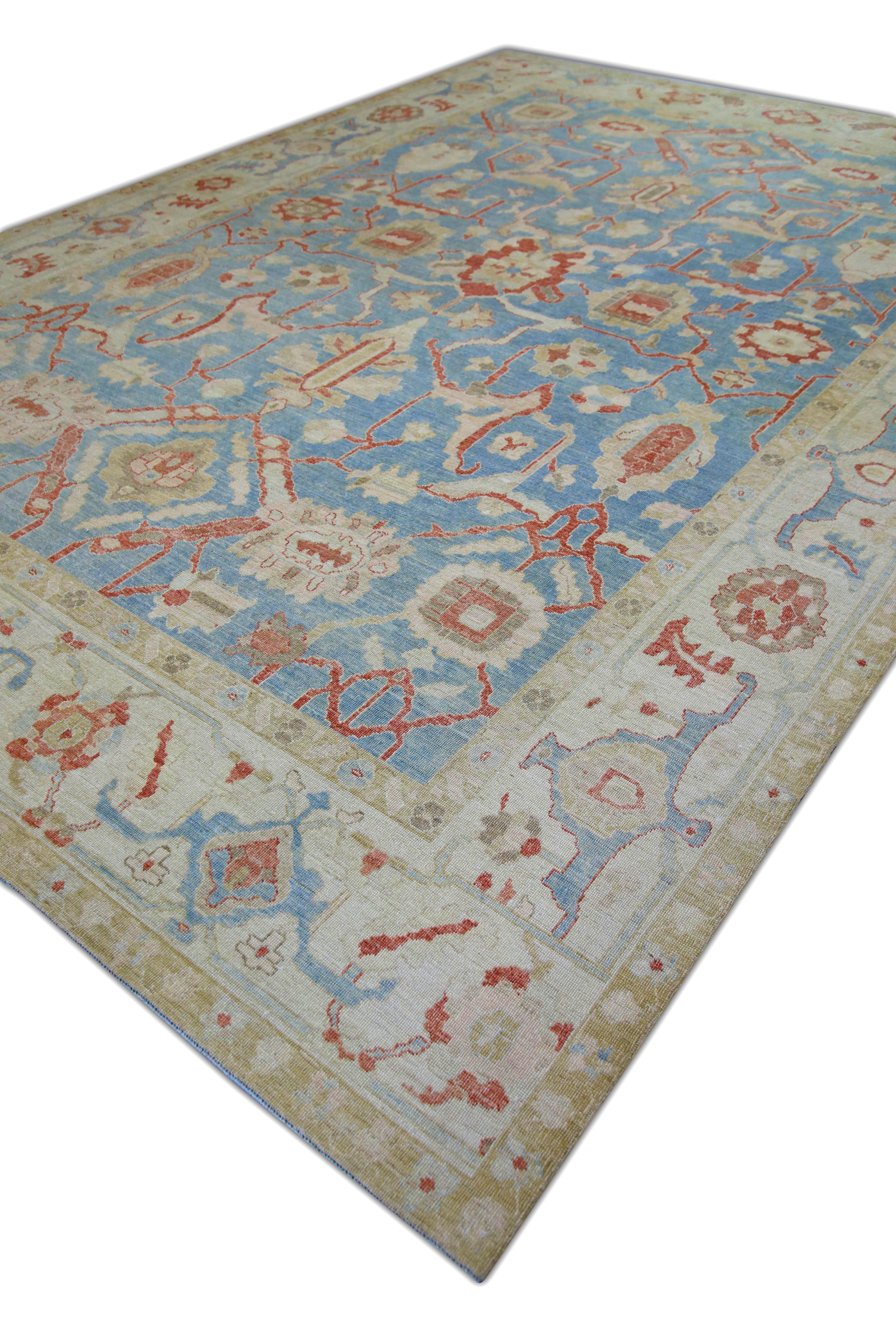Oushak-Teppich Orientalischer handgeknüpfter türkischer antiker Look Oushak 10' x 13'11