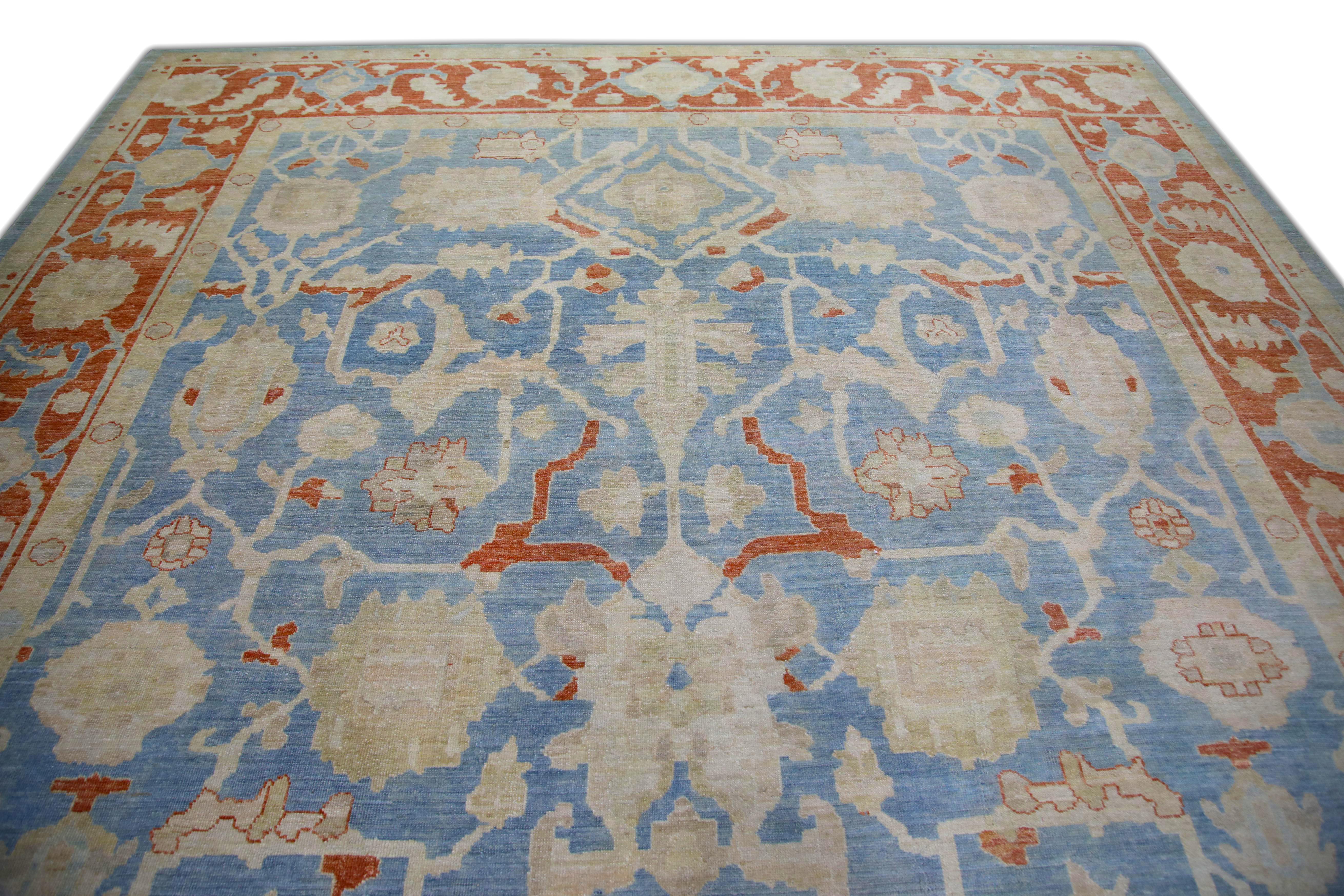 Oushak-Teppich Orientalischer handgeknüpfter türkischer antiker Look Oushak 10' x 14'1