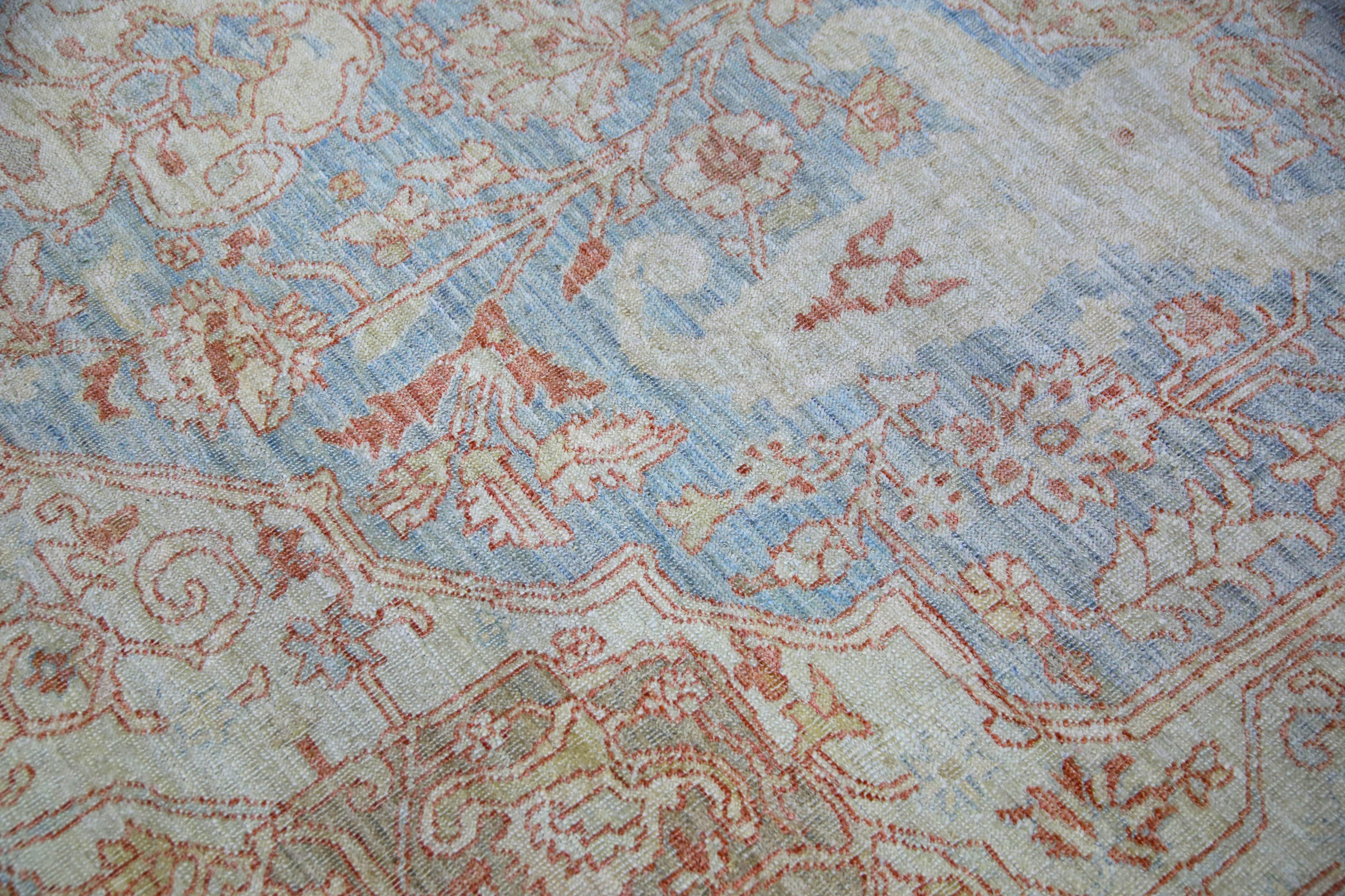 Oushak Rug Oriental Hand Knotted Turkish Antique Look Oushak 10'3