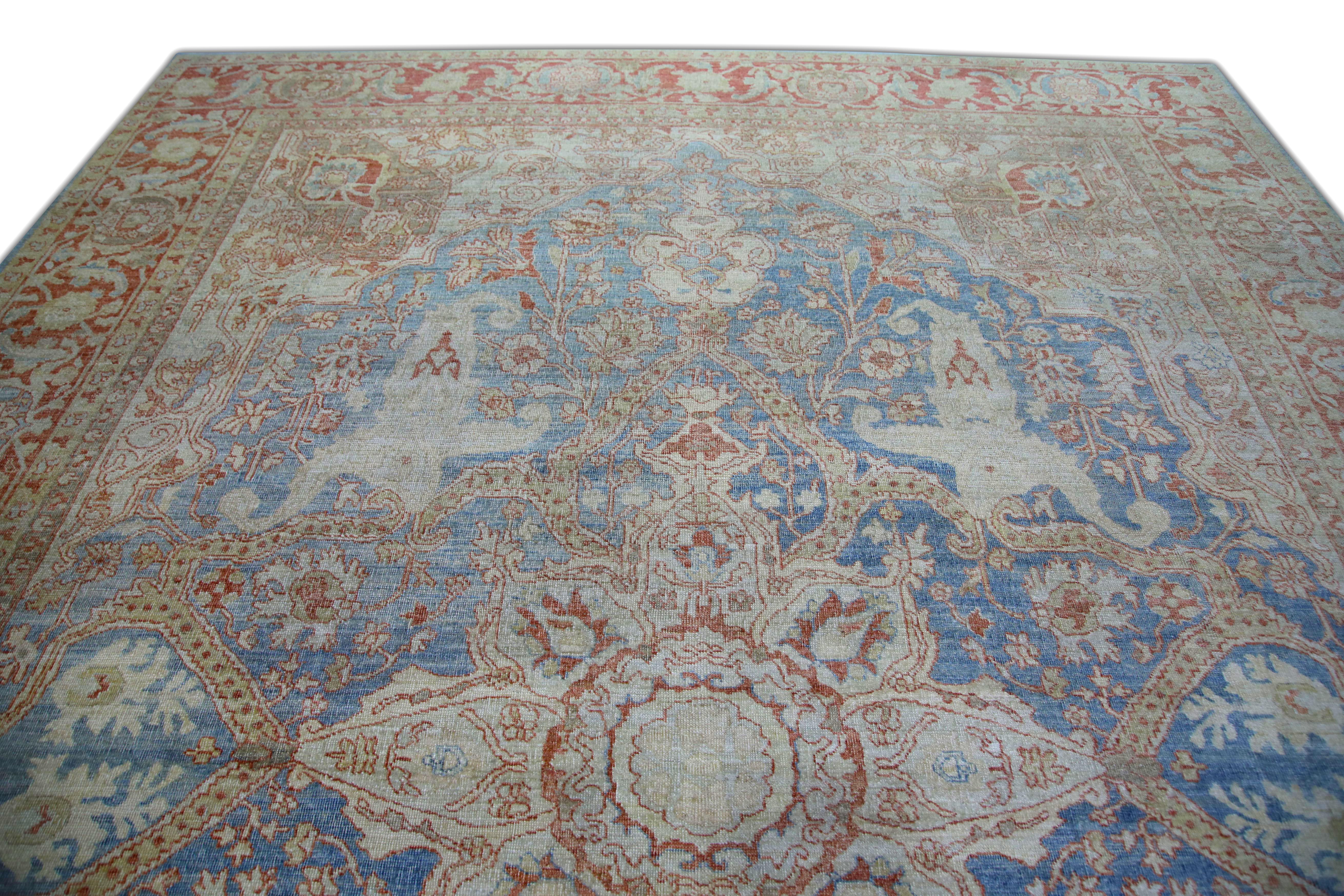 Oushak Rug Oriental Hand Knotted Turkish Antique Look Oushak 10'3