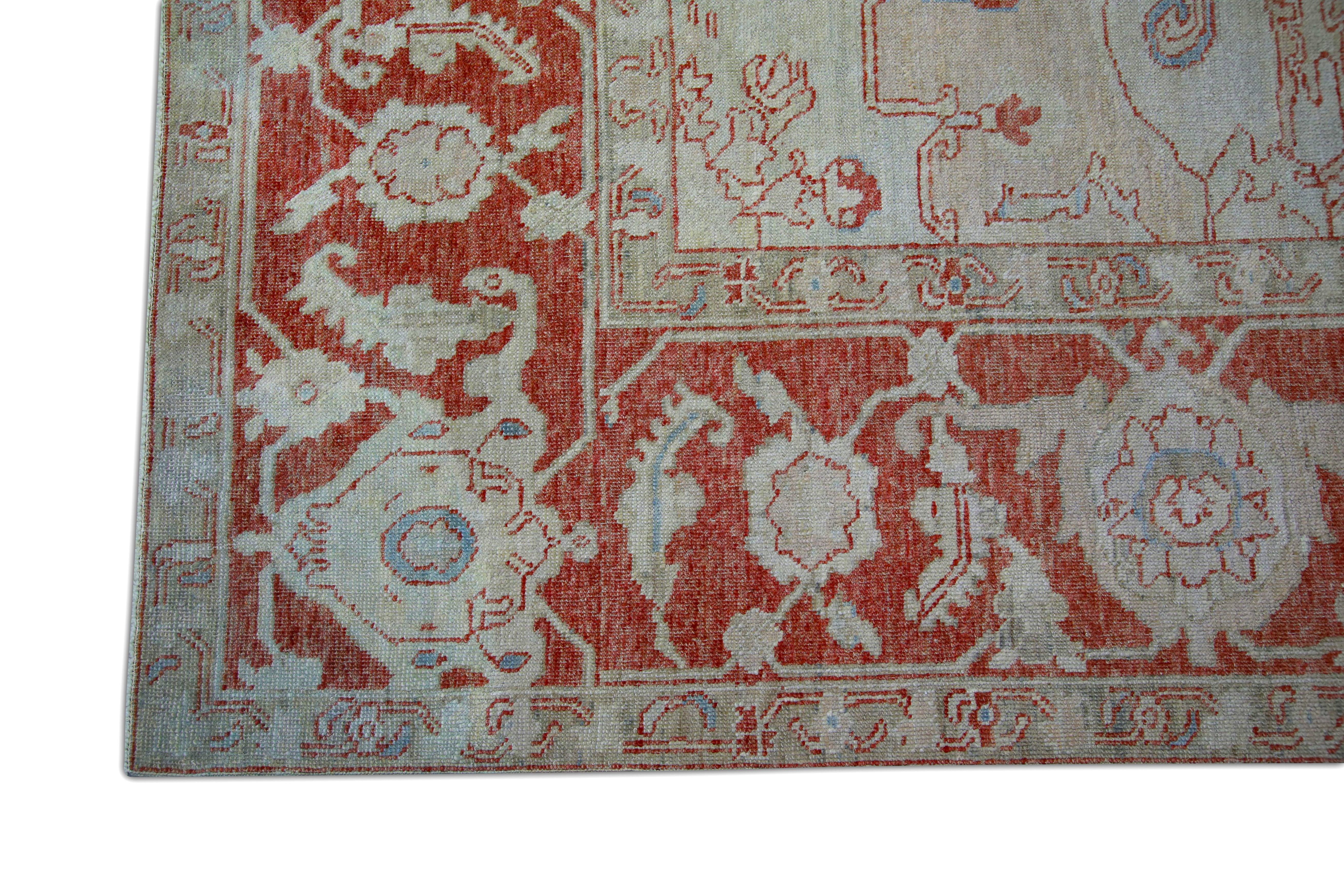 Oushak-Teppich Orientalischer handgeknüpfter türkischer antiker Look Oushak 10'4