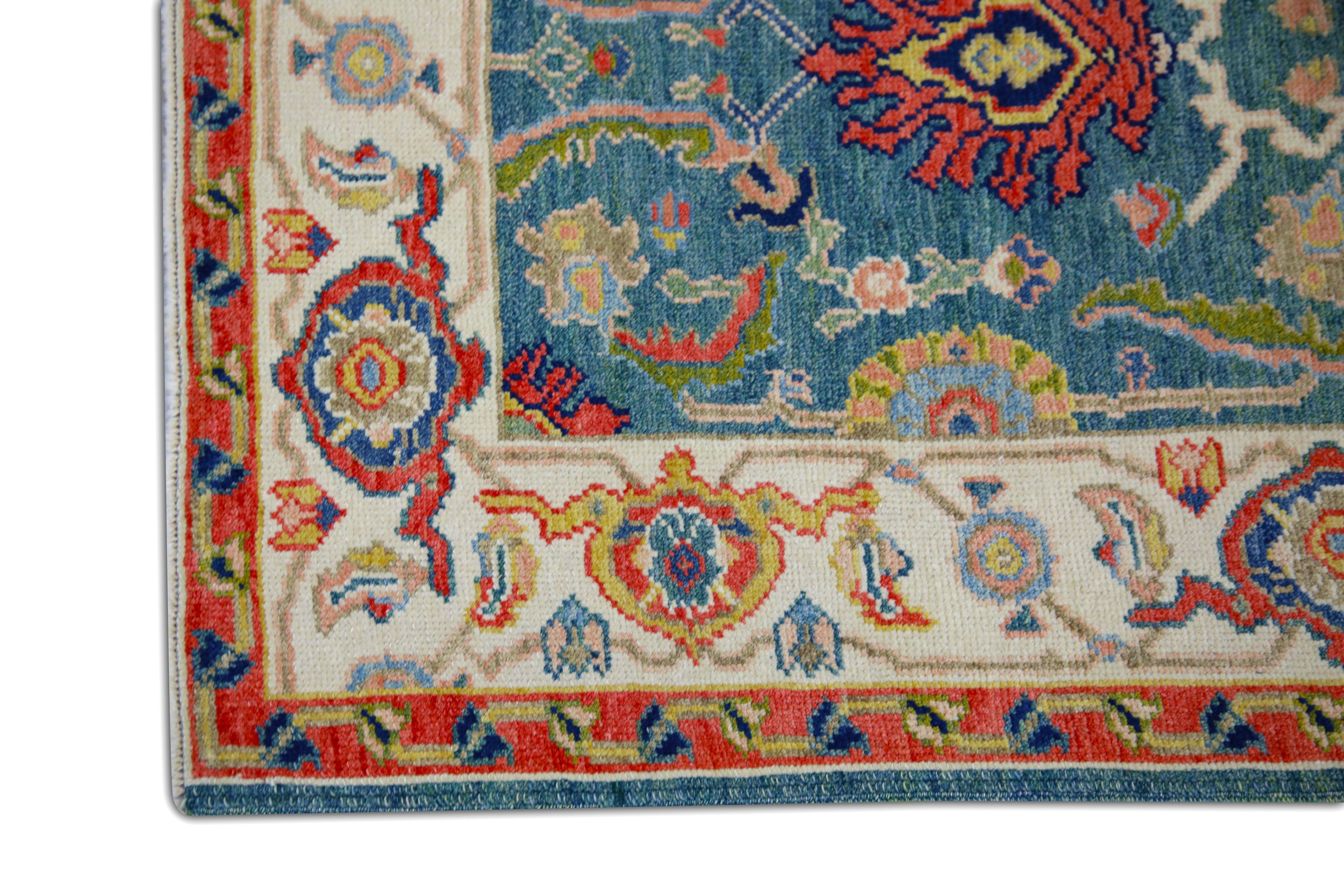 Oushak-Teppich Orientalischer handgeknüpfter türkischer antiker Look Oushak 2'10