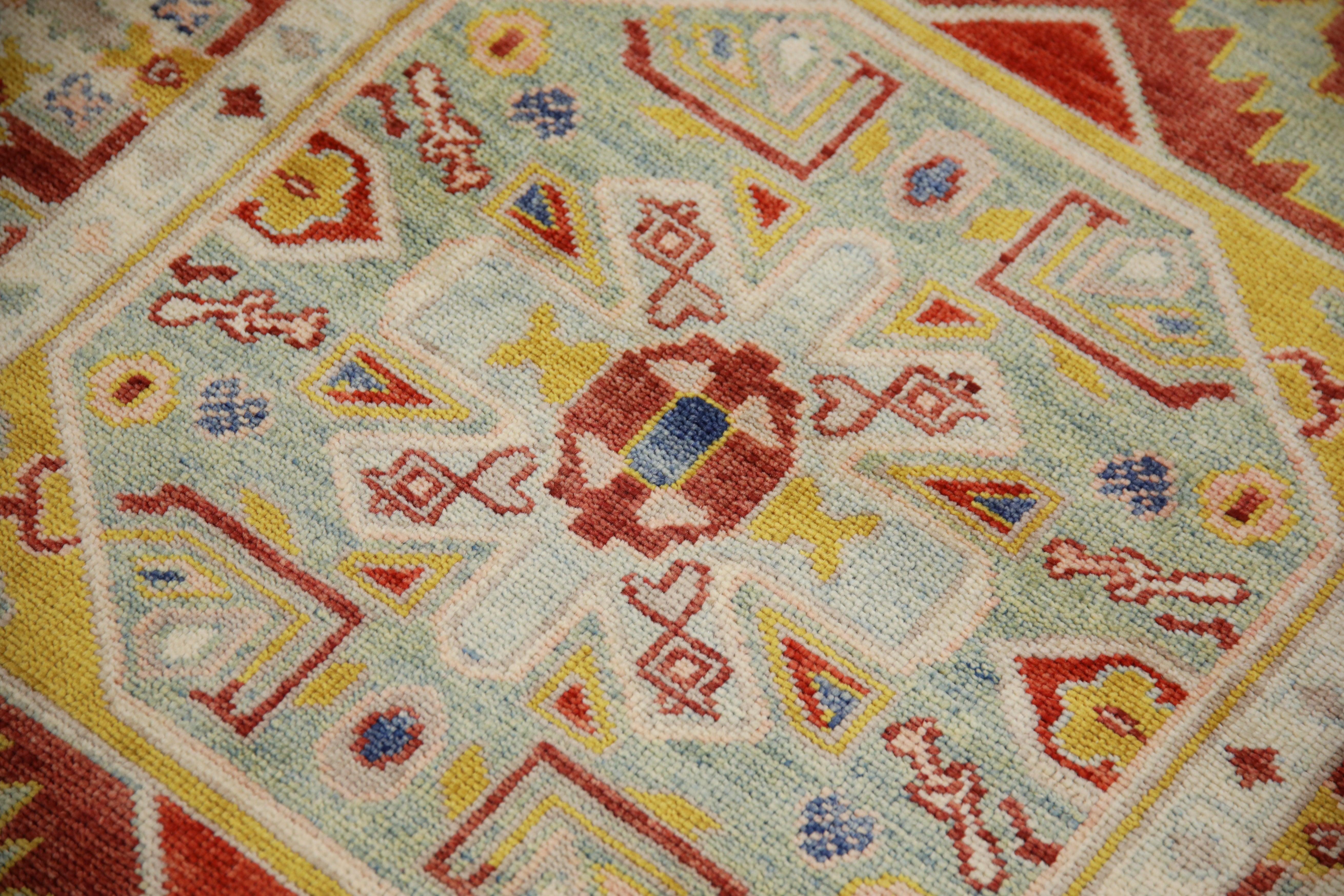 Oushak-Teppich Orientalischer handgeknüpfter türkischer antiker Look Oushak 3'2