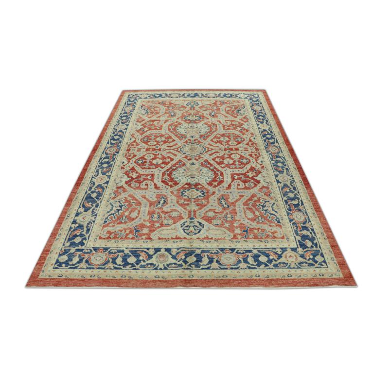 Oushak-Teppich Orientalischer handgeknüpfter türkischer antiker Oushak-Teppich 5'11