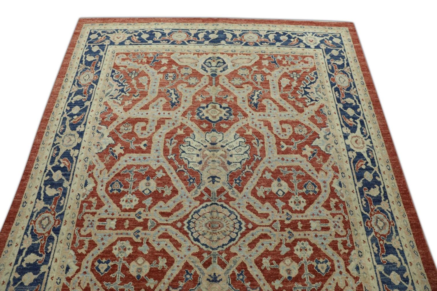 Oushak-Teppich Orientalischer handgeknüpfter türkischer antiker Oushak-Teppich 5'11