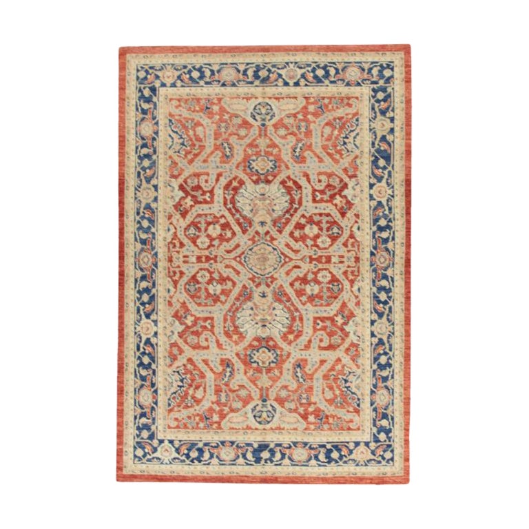 Oushak-Teppich Orientalischer handgeknüpfter türkischer antiker Oushak-Teppich 5'11" x 8'7" #413