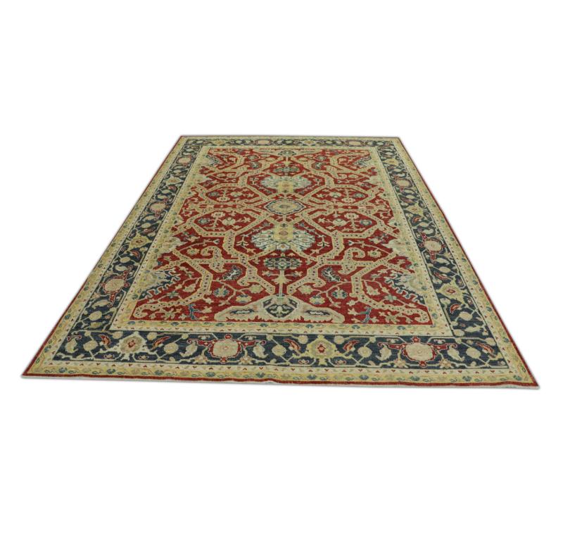 Oushak-Teppich Orientalischer handgeknüpfter türkischer antiker Oushak-Teppich 7'1