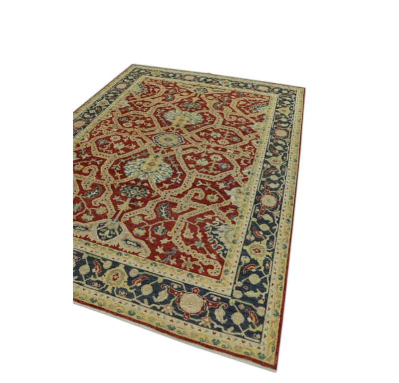 Oushak-Teppich Orientalischer handgeknüpfter türkischer antiker Oushak-Teppich 7'1