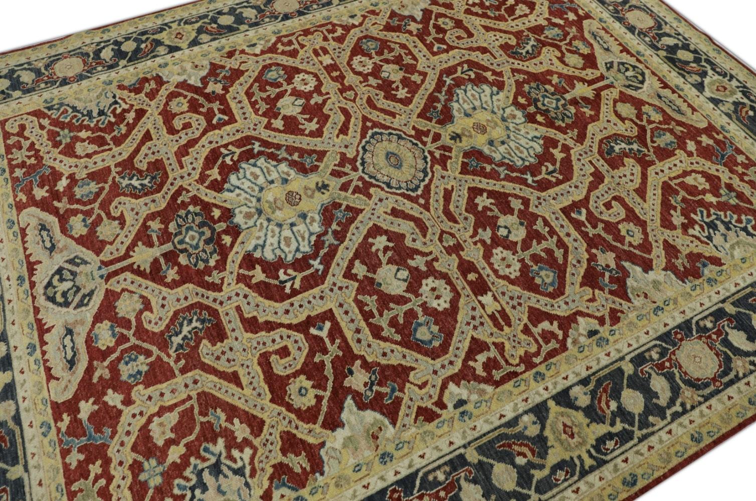 Oushak-Teppich Orientalischer handgeknüpfter türkischer antiker Oushak-Teppich 7'1