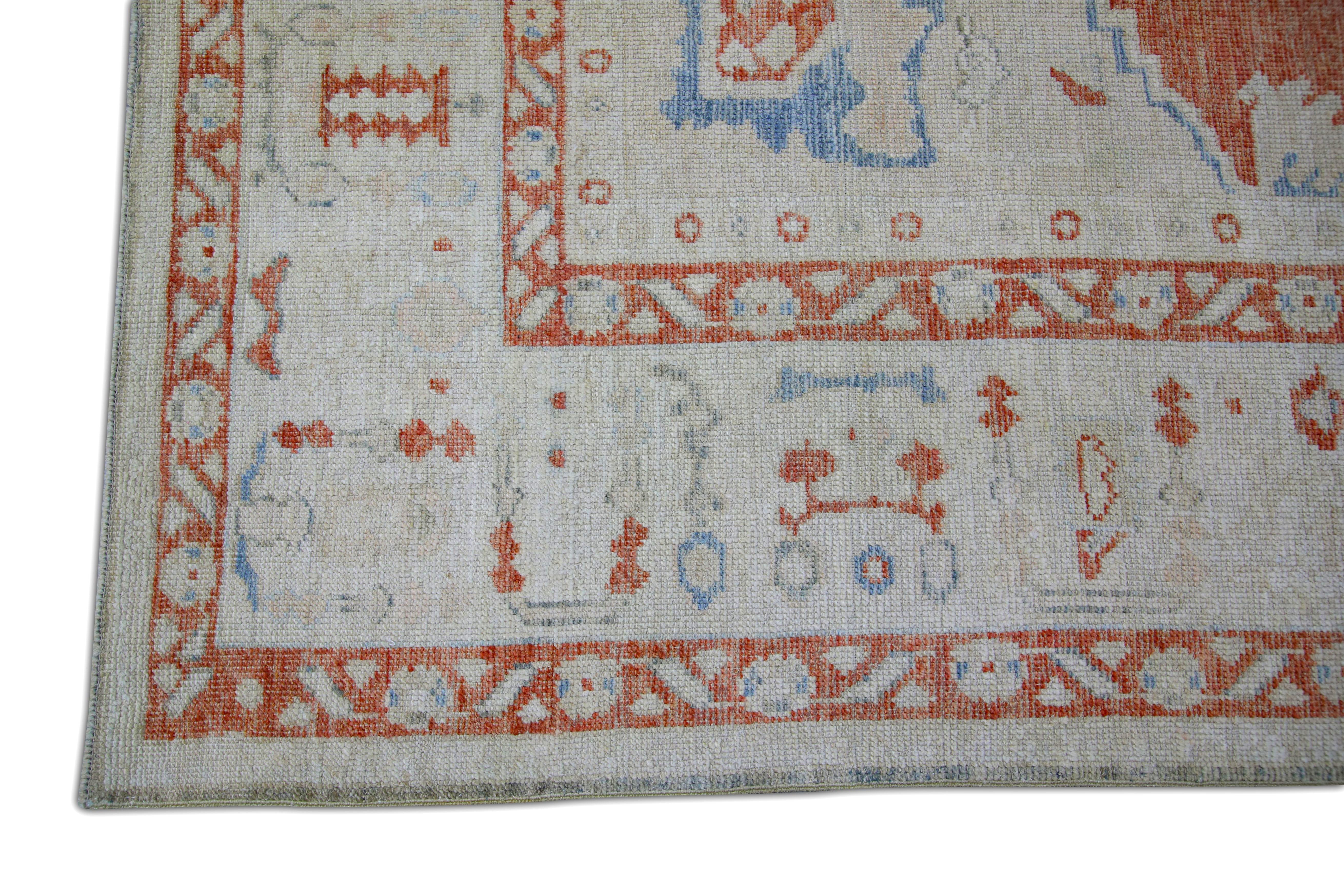Oushak Rug Oriental Hand Knotted Turkish Antique Look Oushak 9' x 12'1