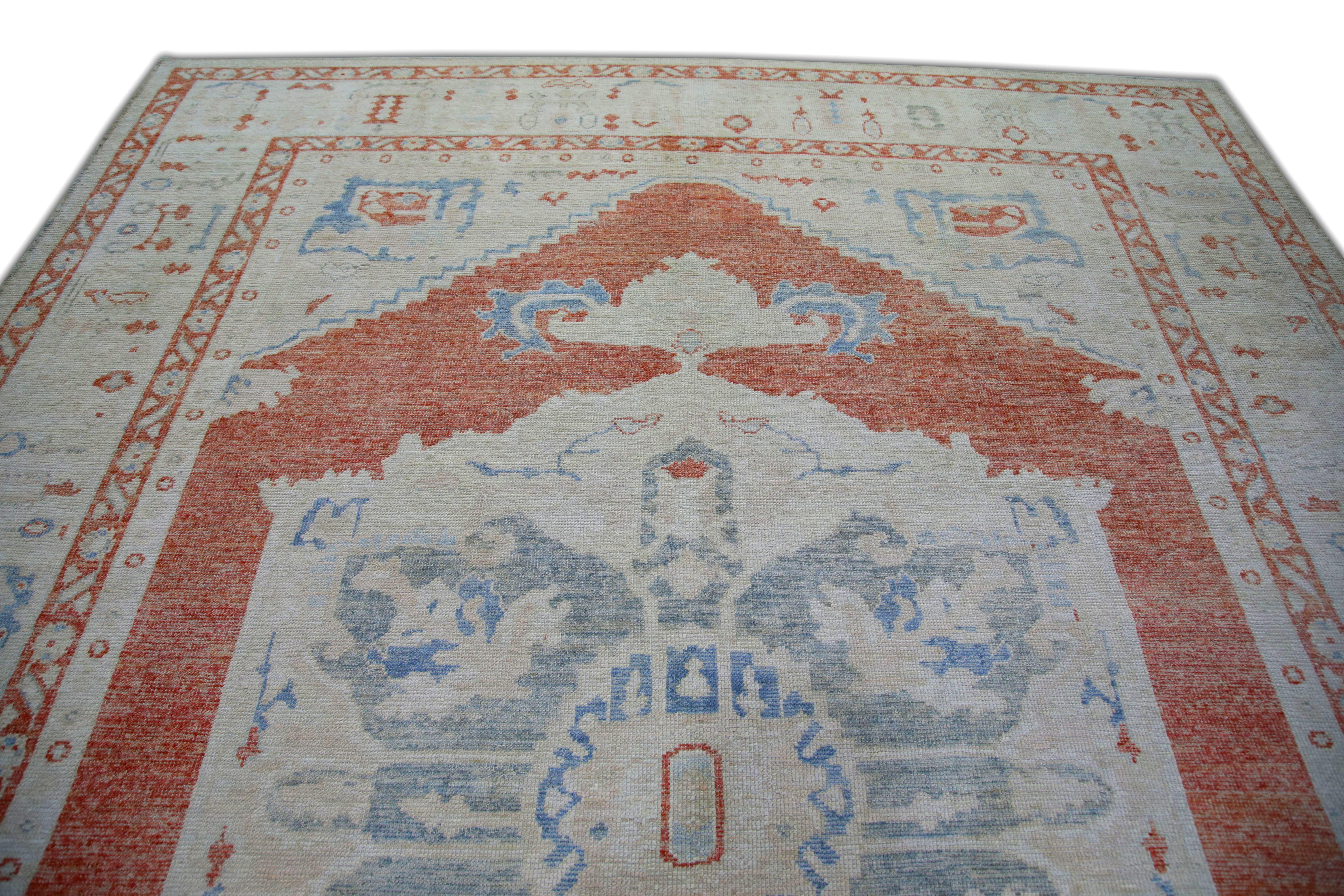 Oushak-Teppich Orientalischer handgeknüpfter türkischer antiker Oushak-Teppich 9' x 12'1