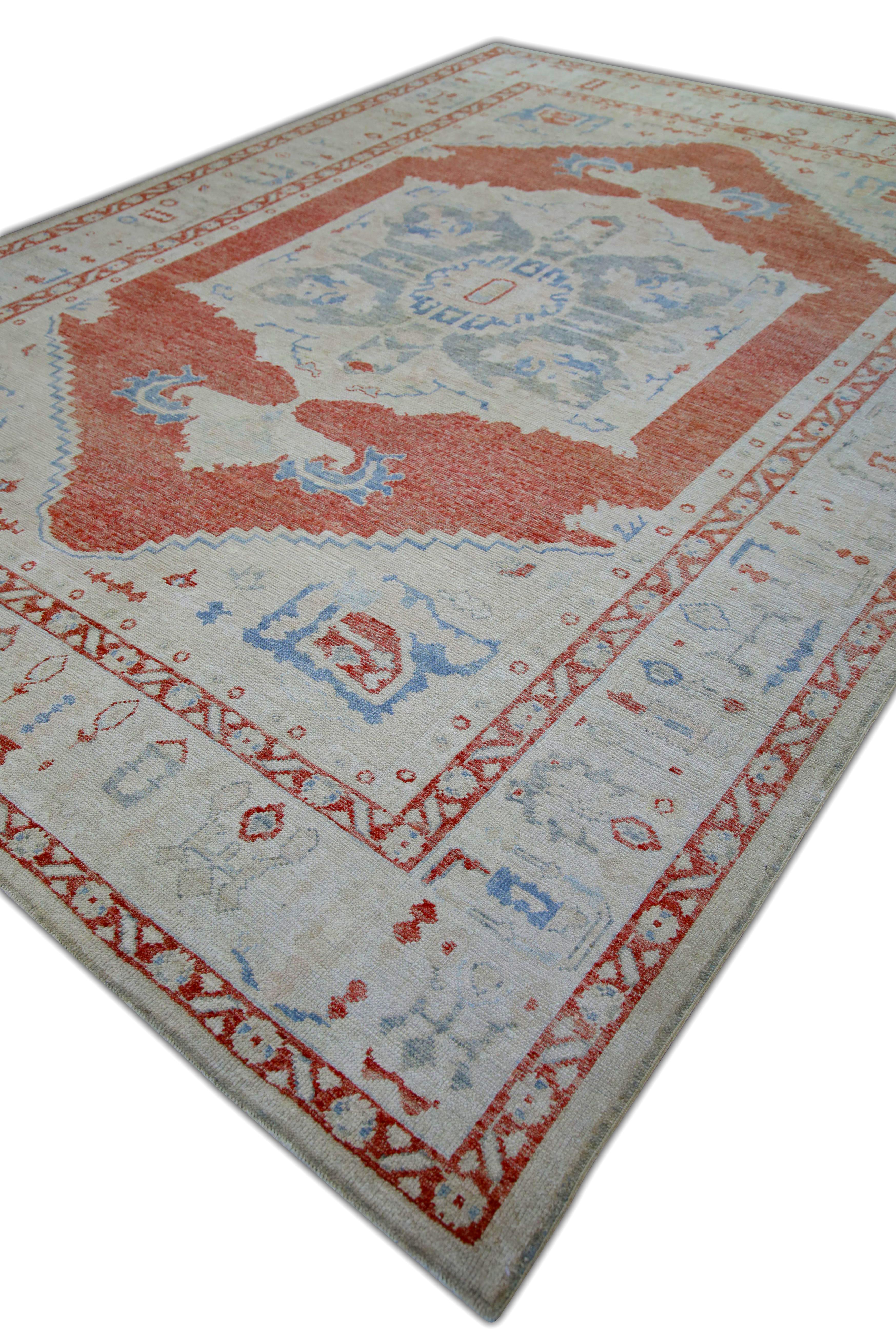 Oushak-Teppich Orientalischer handgeknüpfter türkischer antiker Oushak-Teppich 9' x 12'1
