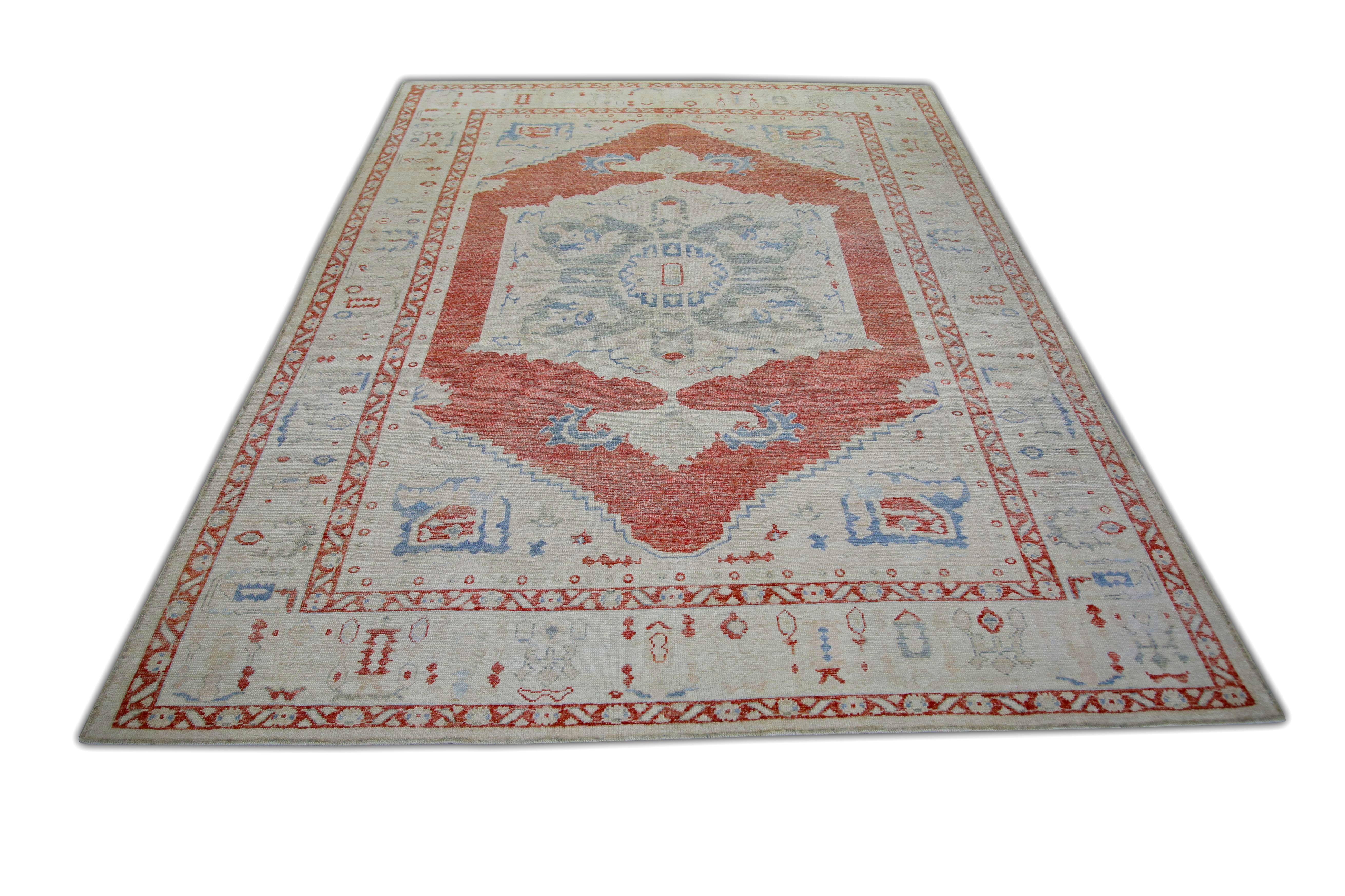Oushak-Teppich Orientalischer handgeknüpfter türkischer antiker Oushak-Teppich 9' x 12'1