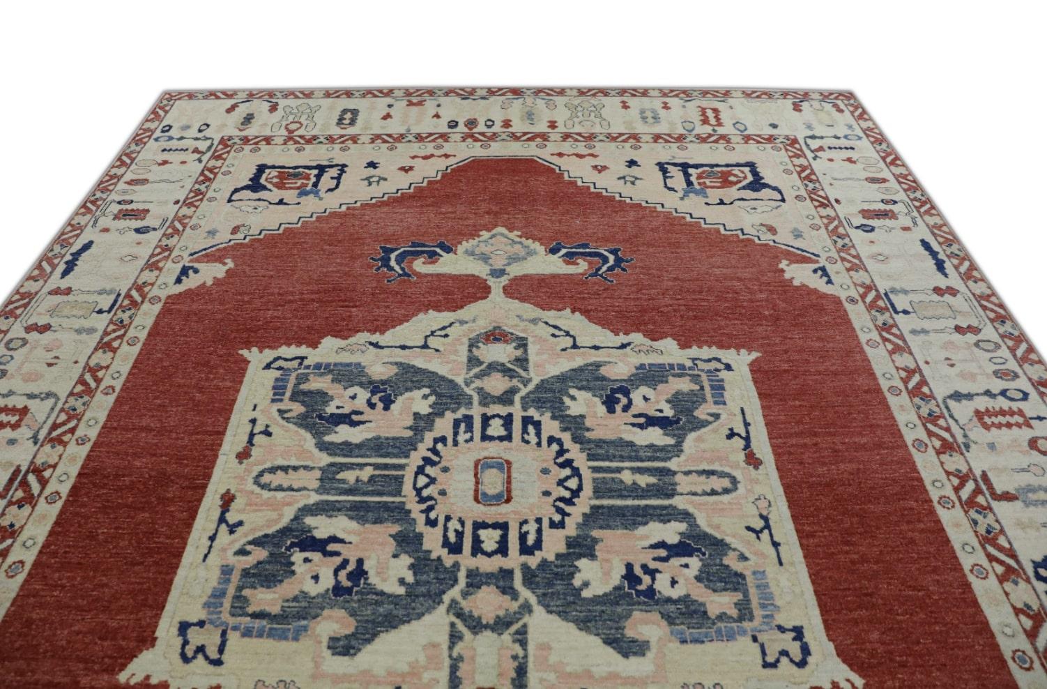Oushak-Teppich Orientalischer handgeknüpfter türkischer antiker Oushak-Teppich 9' x 12'4