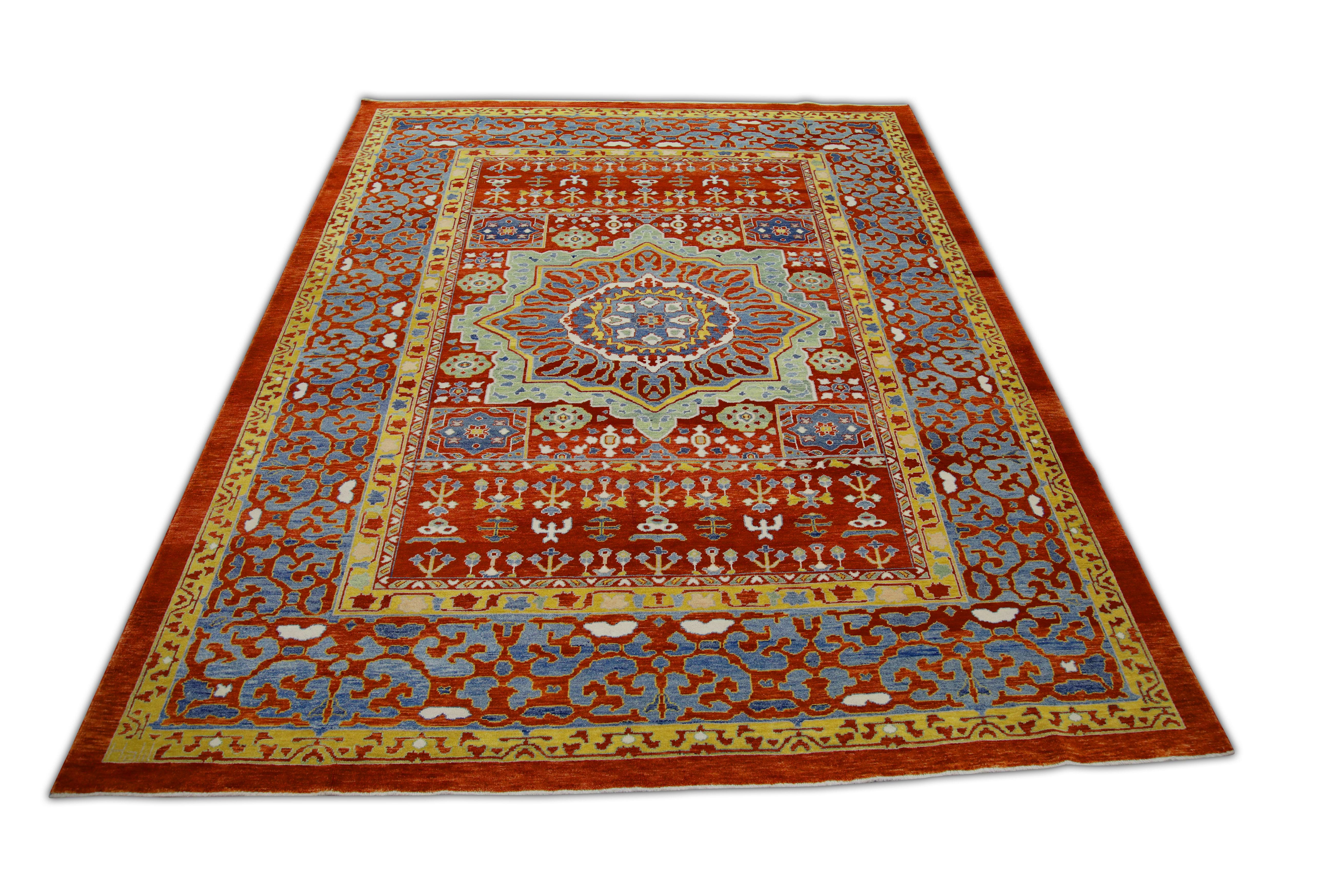 Oushak-Teppich Orientalischer handgeknüpfter türkischer antiker Look Oushak 9'1