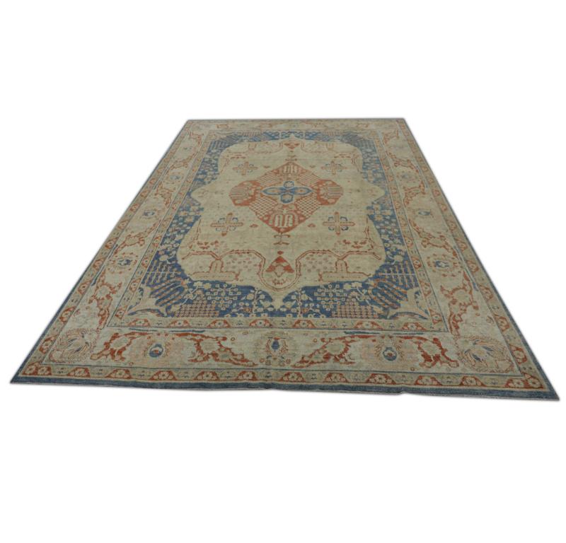 Oushak-Teppich Orientalischer handgeknüpfter türkischer antiker Look Oushak 9'10