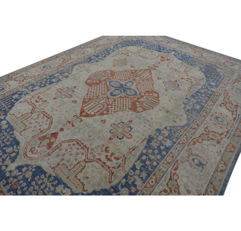 Oushak-Teppich Orientalischer handgeknüpfter türkischer antiker Look Oushak 9'10