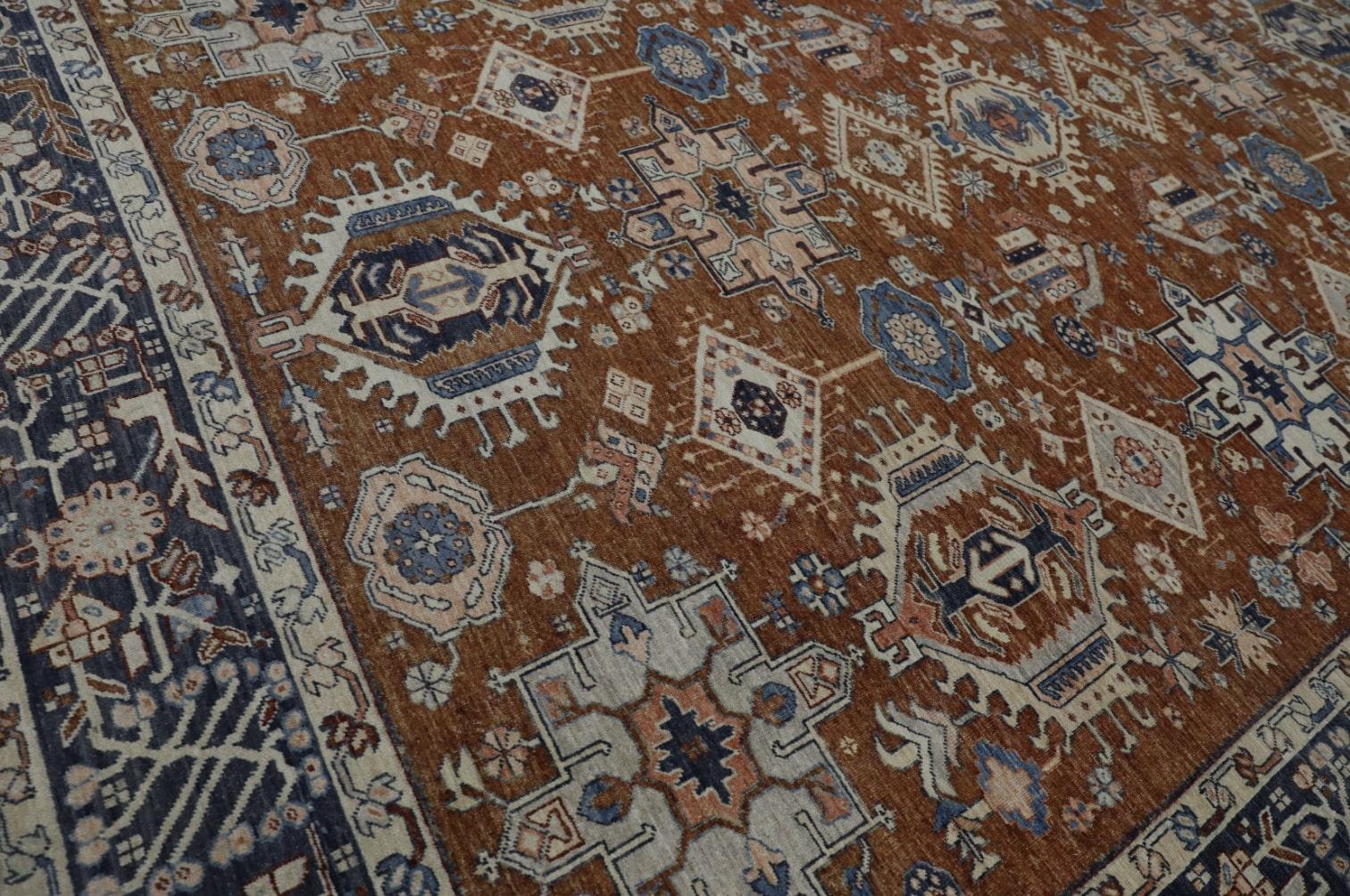 Oushak-Teppich Orientalischer handgeknüpfter türkischer antiker Oushak-Teppich 9'11