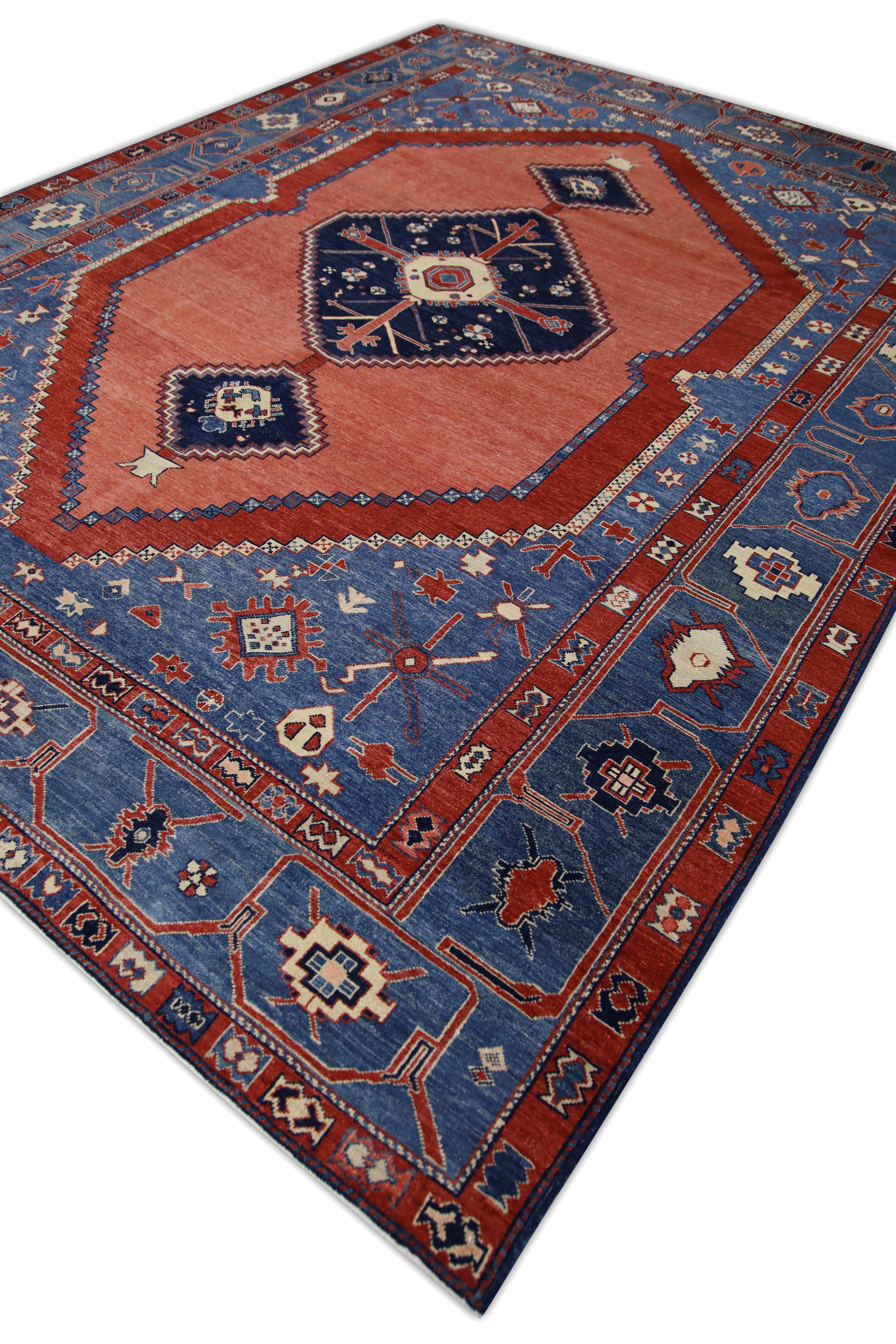 Oushak-Teppich Orientalischer handgeknüpfter türkischer antiker Oushak-Teppich 9'3