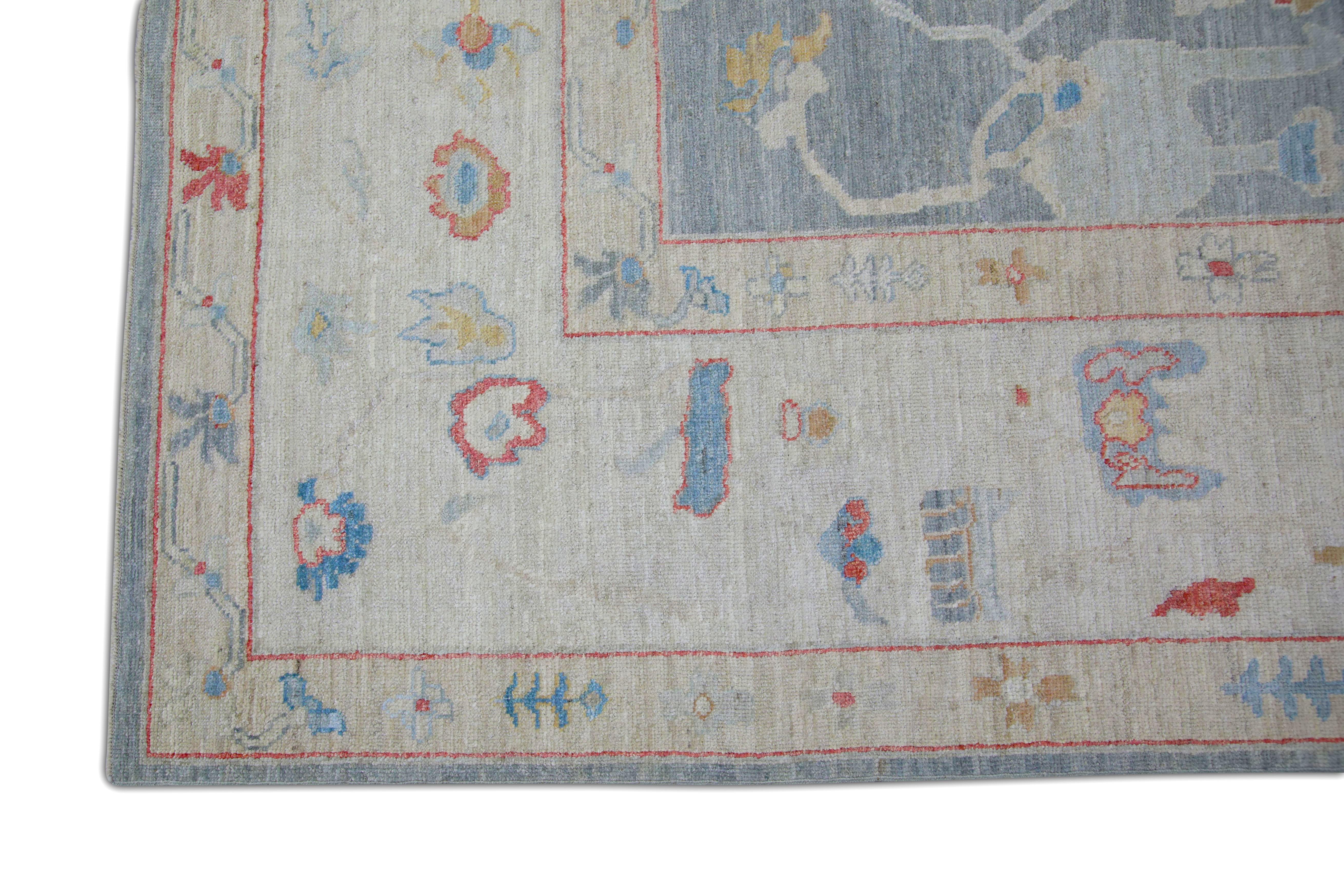 Oushak Rug Oriental Hand Knots Rugs Turkish Antique Look Oushak 9'3
