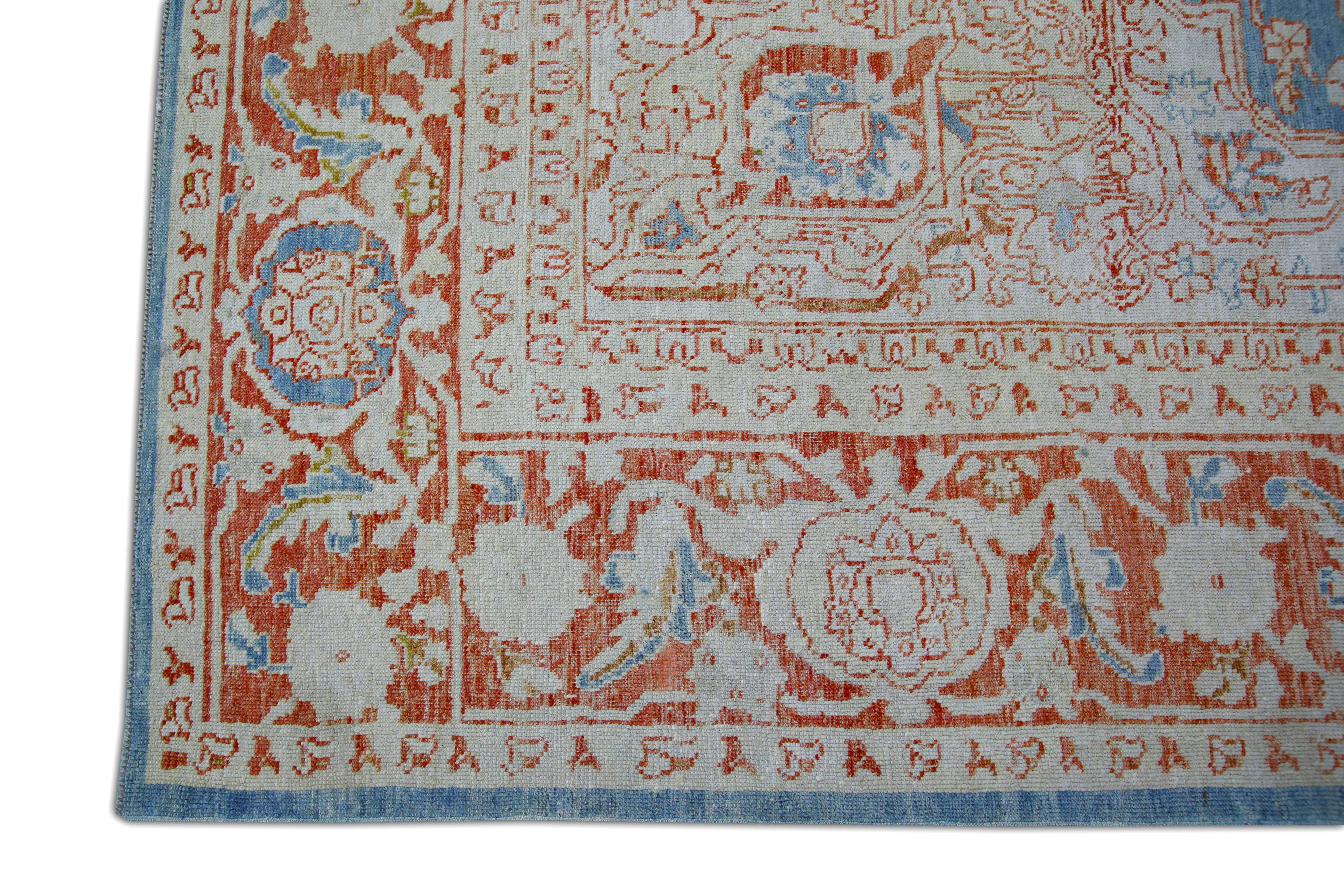 Oushak Rug Oriental Hand Knotted Turkish Antique Look Oushak 9'4