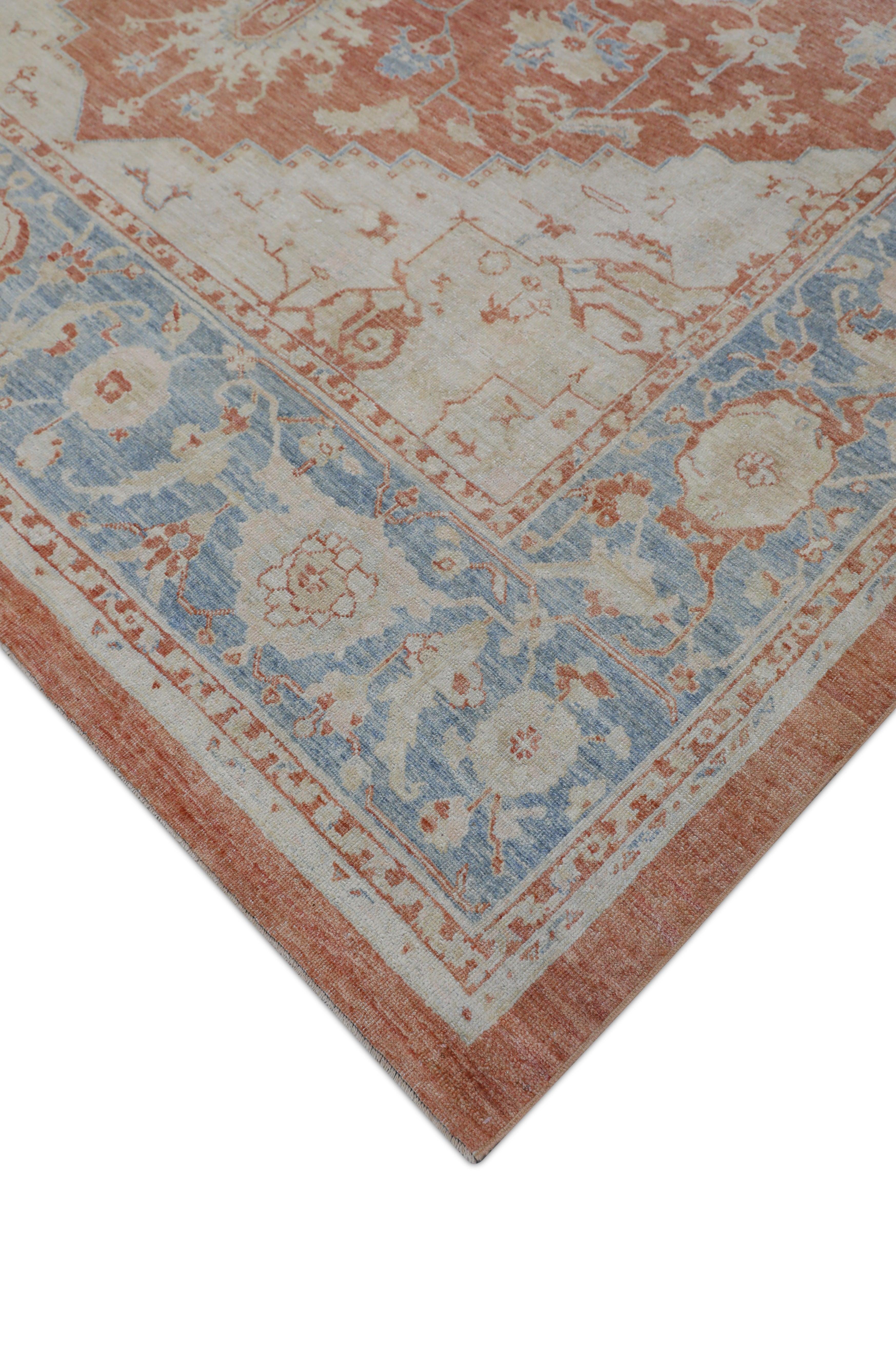 Oushak-Teppich Orientalischer handgeknüpfter türkischer antiker Oushak 9'4