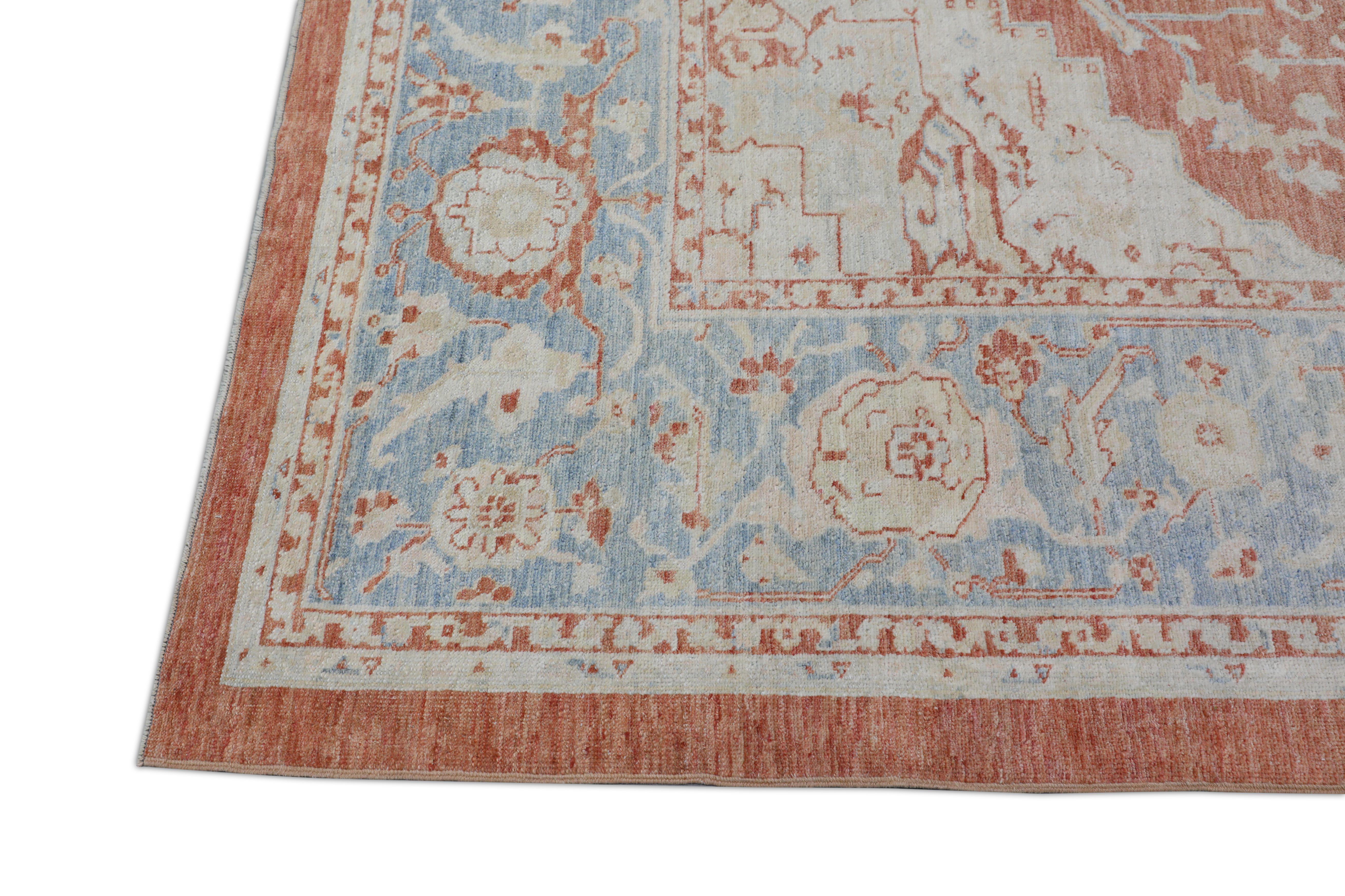 Oushak-Teppich Orientalischer handgeknüpfter türkischer antiker Oushak 9'4