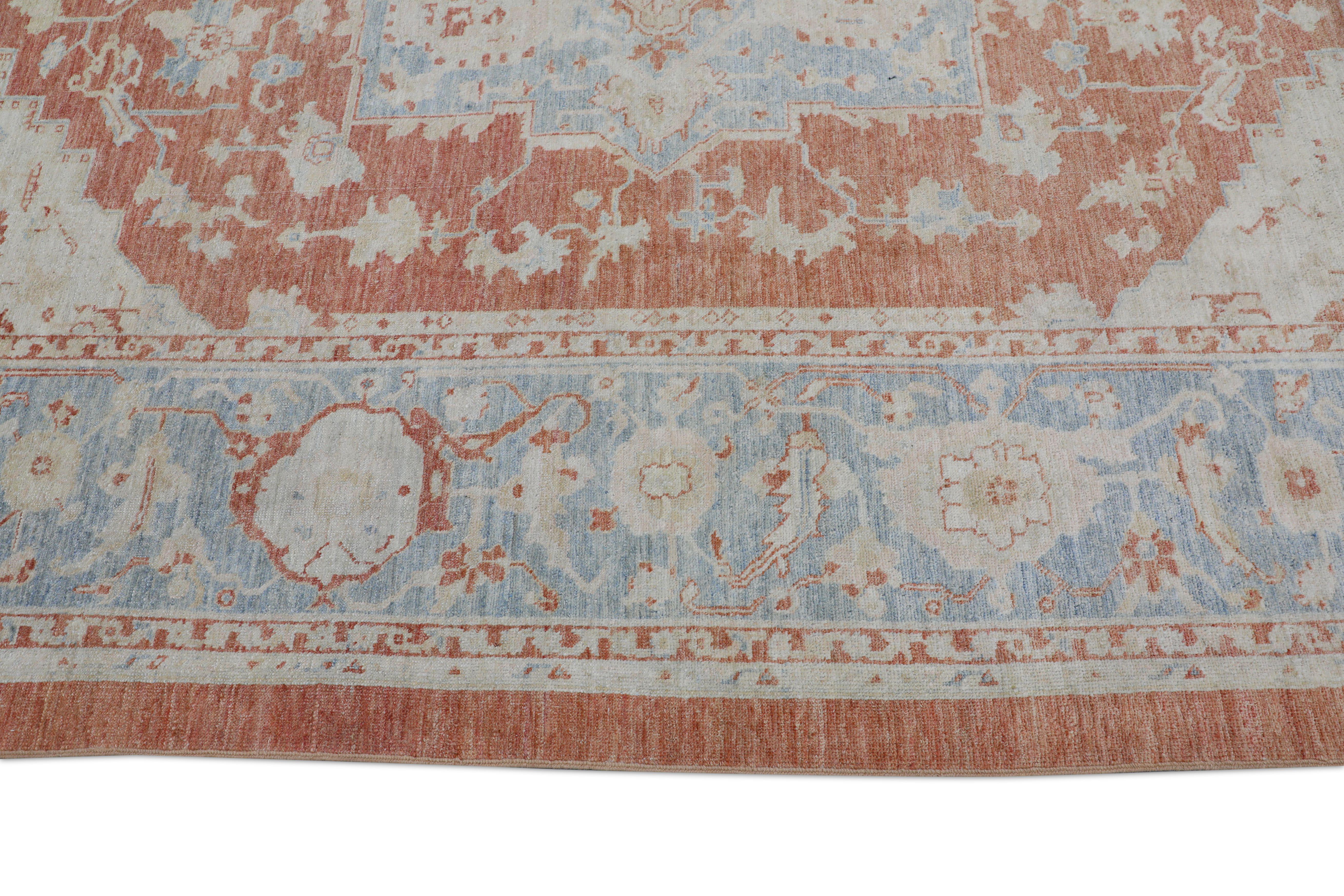 Oushak-Teppich Orientalischer handgeknüpfter türkischer antiker Oushak 9'4
