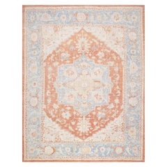 Oushak-Teppich Orientalischer handgeknüpfter türkischer antiker Oushak 9'4" x 12'4" #2849