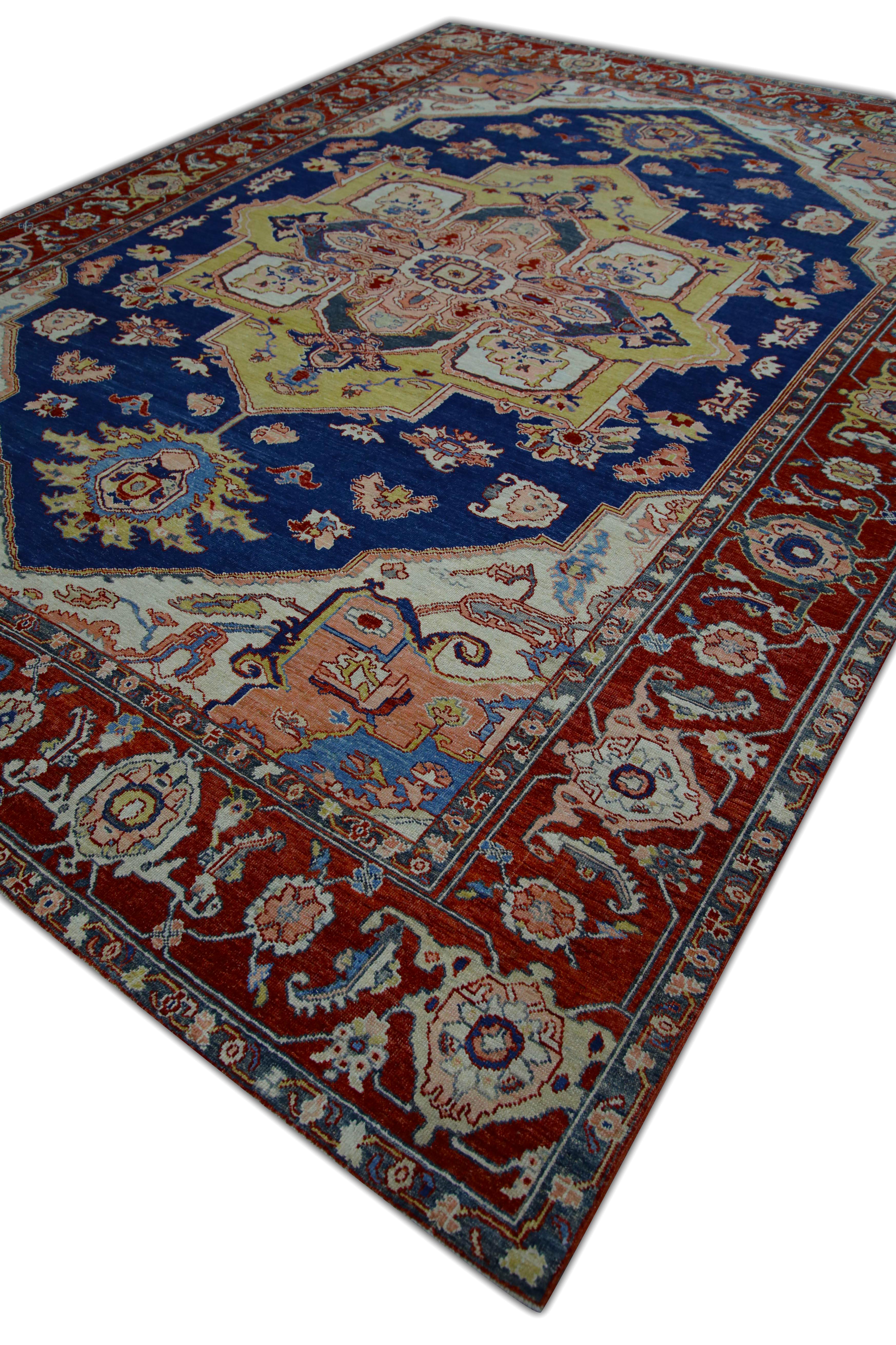 Oushak-Teppich Orientalischer handgeknüpfter türkischer antiker Oushak-Teppich 9'4