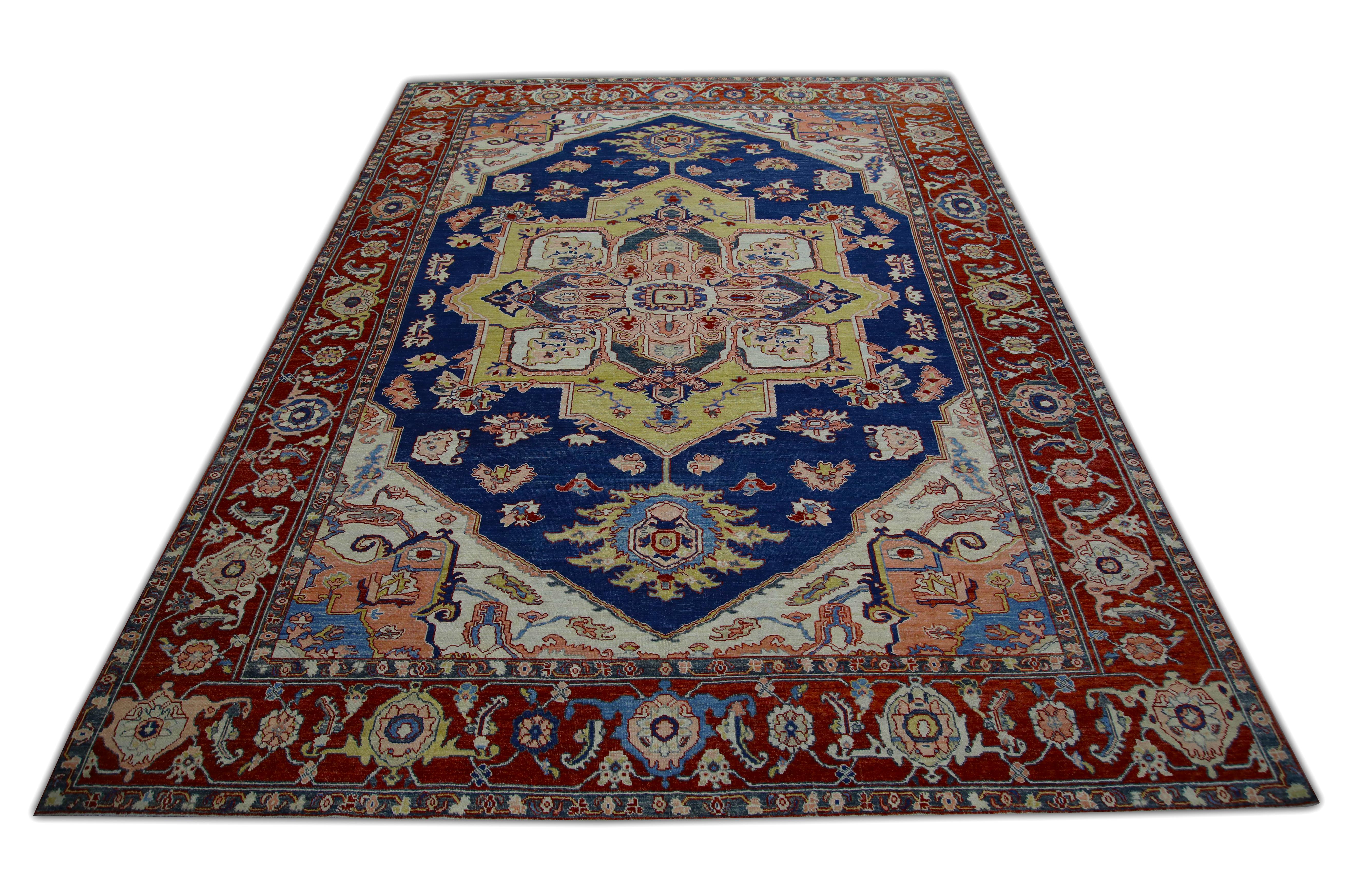 Oushak-Teppich Orientalischer handgeknüpfter türkischer antiker Oushak-Teppich 9'4