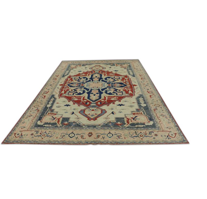 Oushak-Teppich Orientalischer handgeknüpfter türkischer antiker Look Oushak 9'6