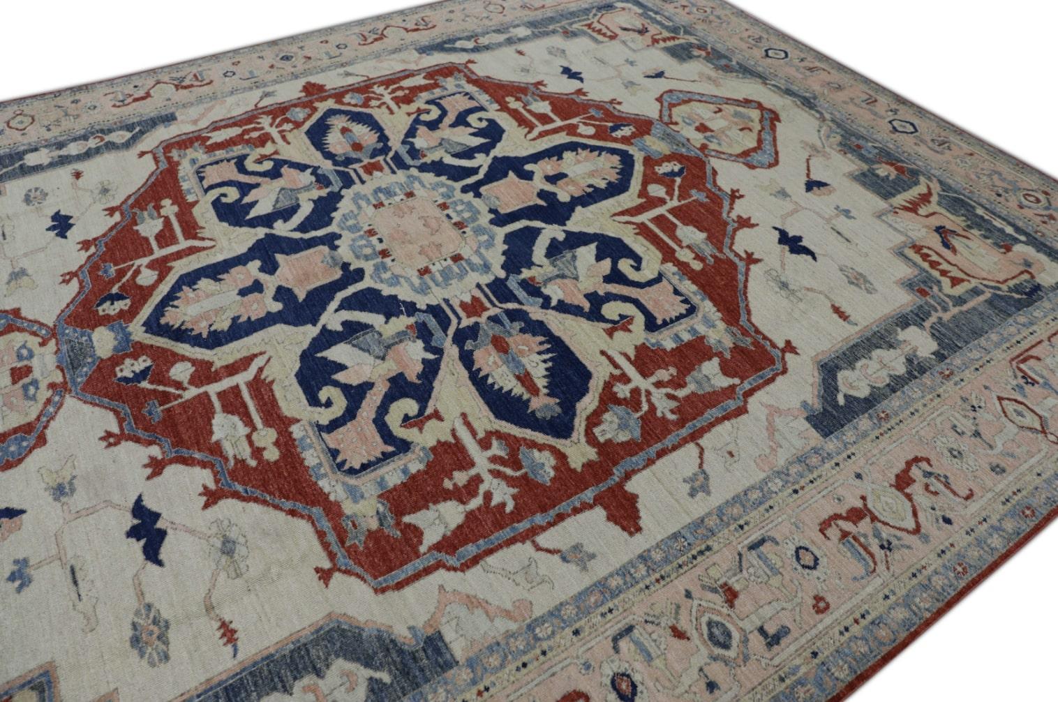 Oushak-Teppich Orientalischer handgeknüpfter türkischer antiker Look Oushak 9'6