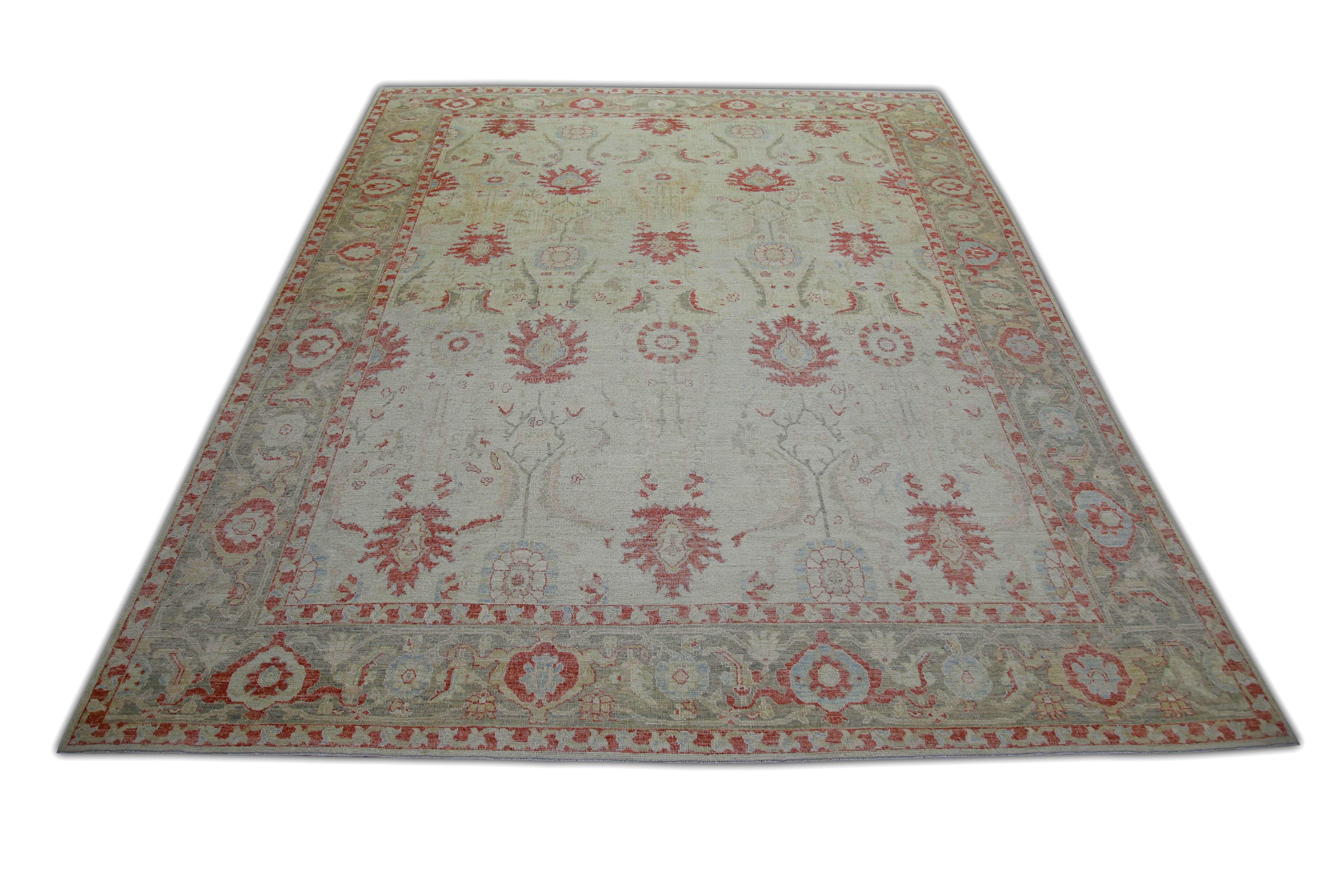 Oushak-Teppich Orientalischer handgeknüpfter türkischer antiker Oushak-Teppich 9'7