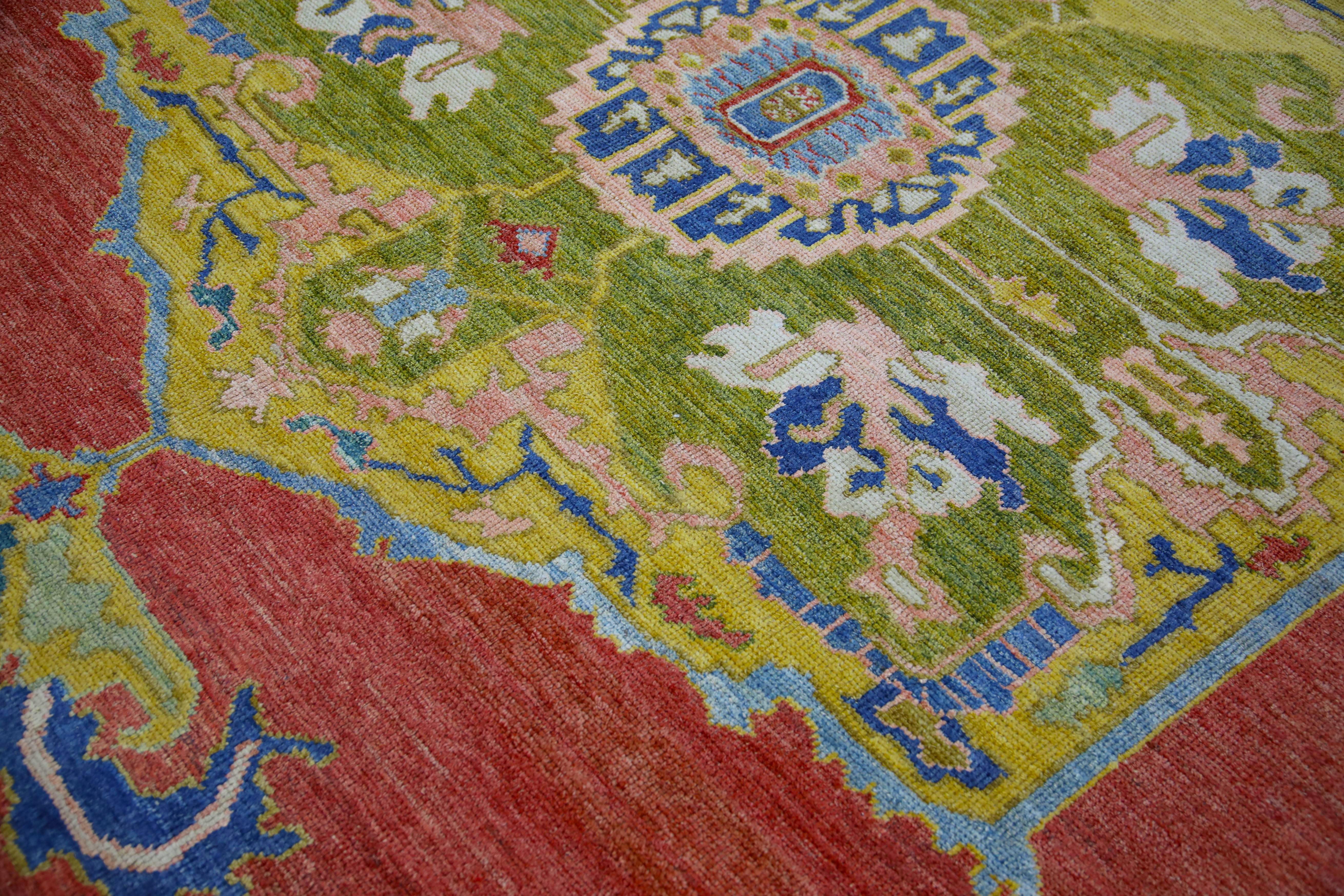 Oushak Rug Oriental Hand Knotted Turkish Old Wool 10'5