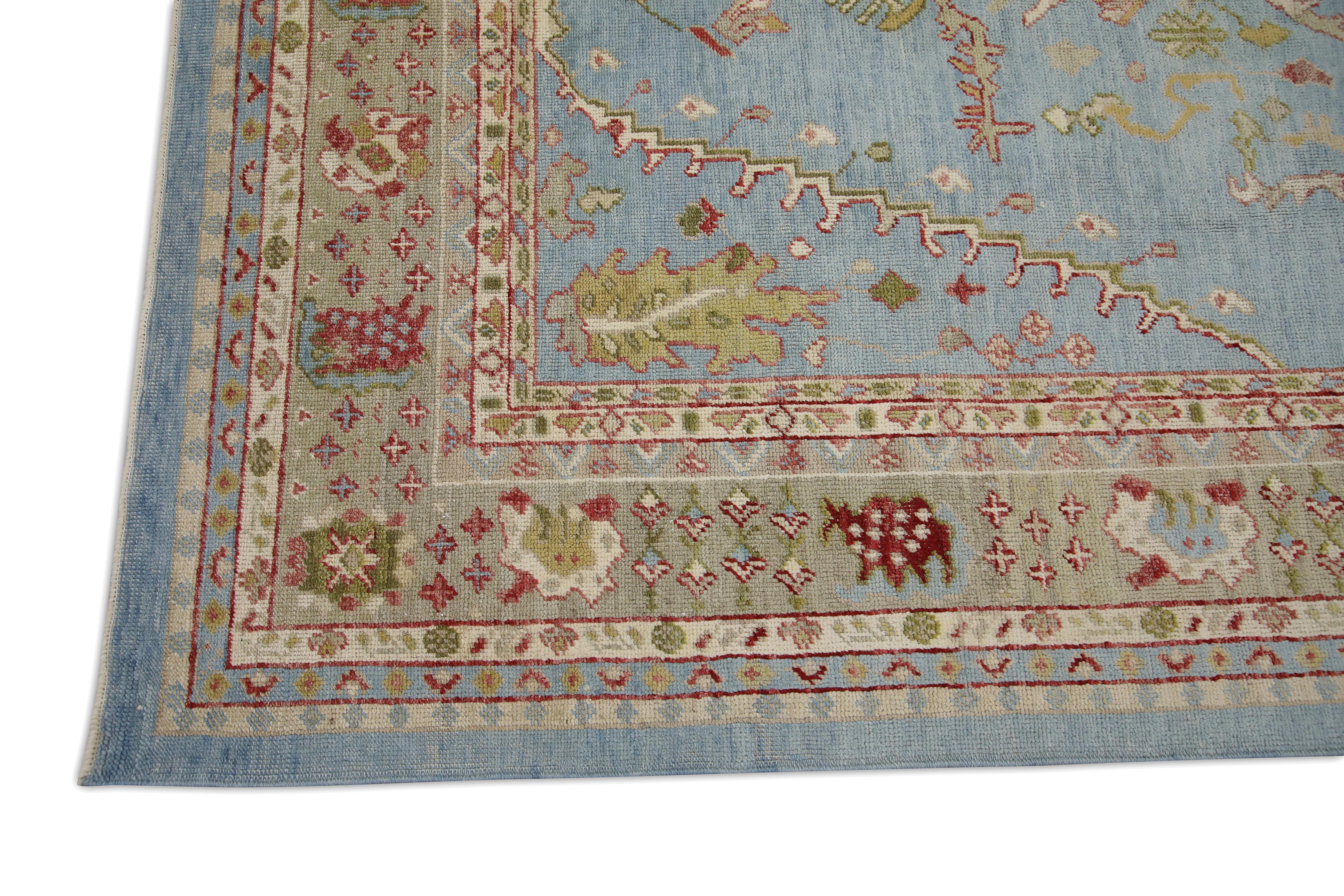 Oushak-Teppich Orientalischer handgeknüpfter türkischer Teppich aus alter Wolle 7'9